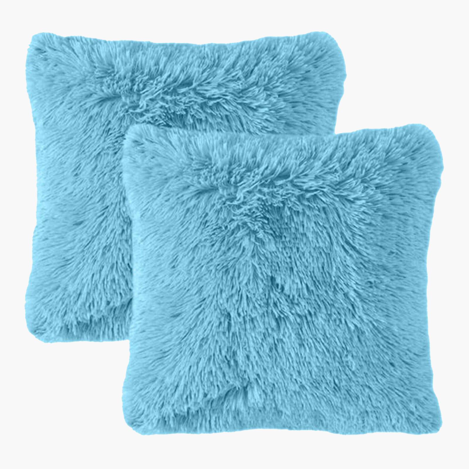Textured 2-Piece Fur Cushion Set - 65x65 cms-household-cushionsandthrows-filledcushions-decorativecushions-image-1