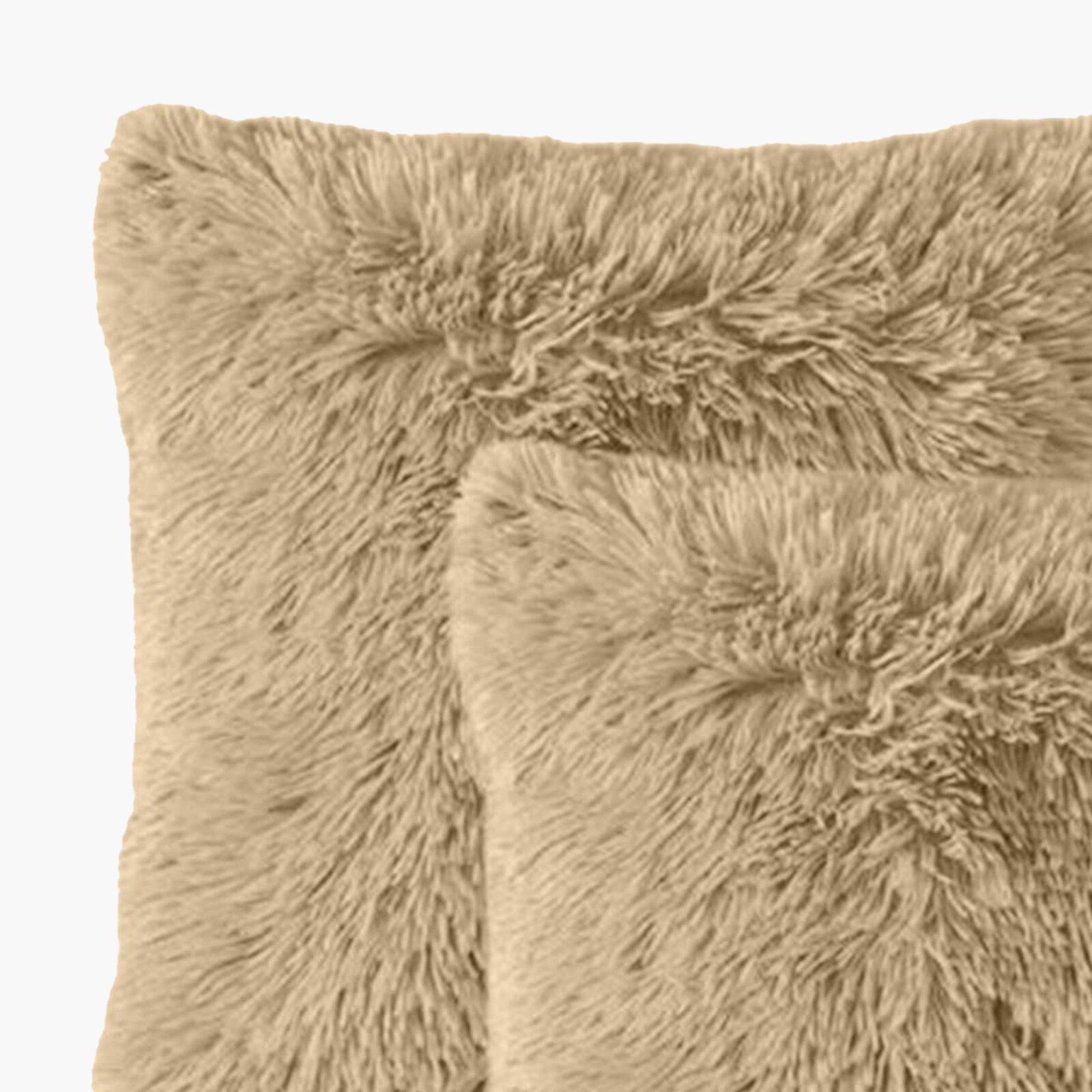 Decorative 2-Piece Faux Fur Filled Cushion Set - 65x65 cms-household-cushionsandthrows-filledcushions-decorativecushions-image-2