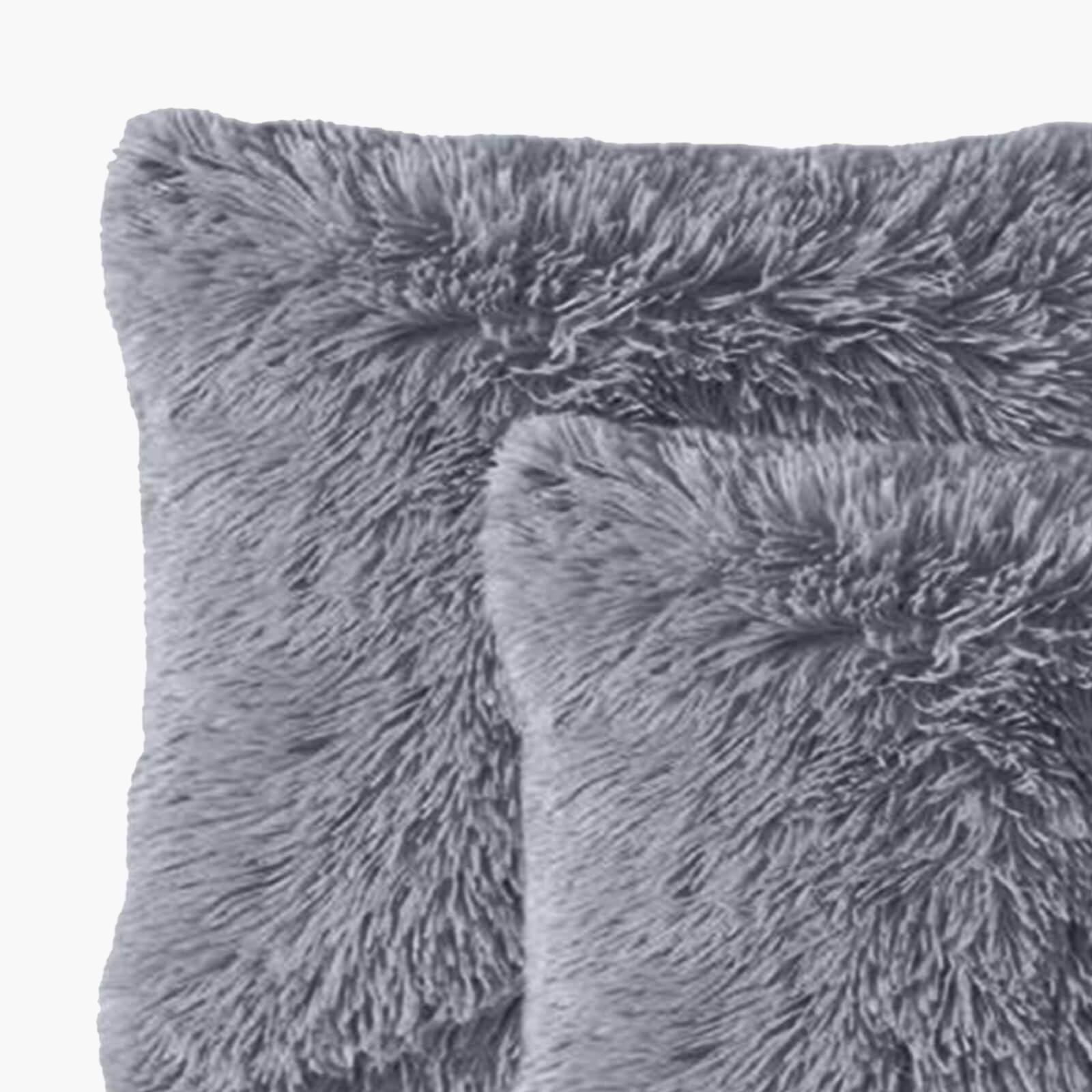 Decorative 2-Piece Faux Fur Filled Cushion Set - 65x65 cms-household-cushionsandthrows-filledcushions-decorativecushions-image-2