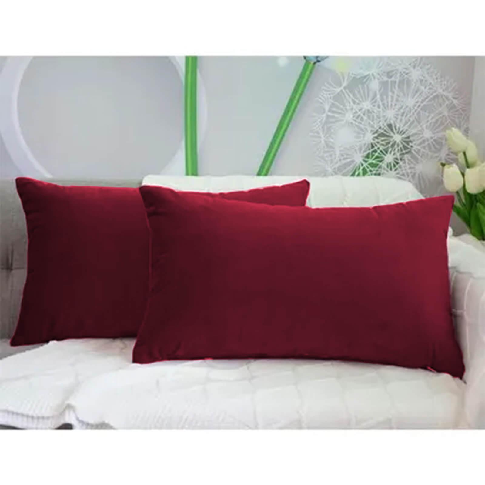 Velvet 2-Piece Filled Cushion Set - 50x30 cms-household-cushionsandthrows-filledcushions-decorativecushions-image-1