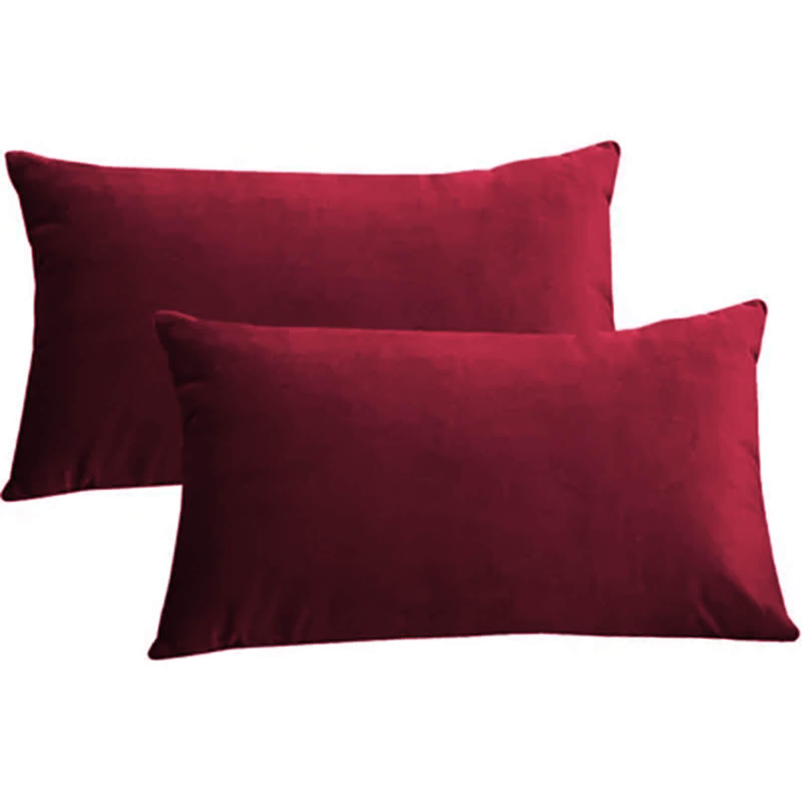 Velvet 2-Piece Filled Cushion Set - 50x30 cms-household-cushionsandthrows-filledcushions-decorativecushions-image-2
