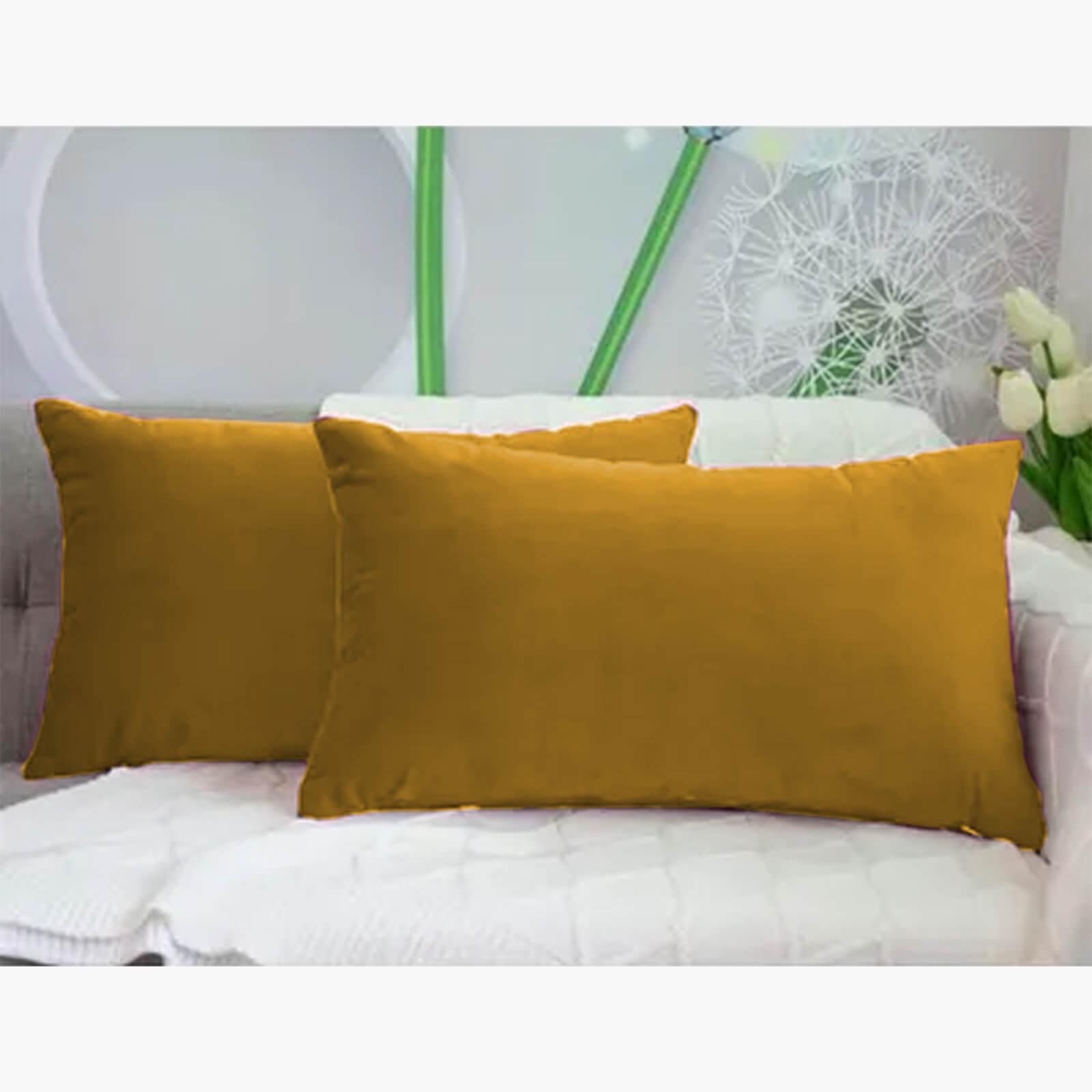 Velvet 2-Piece Filled Cushion Set - 50x30 cms-household-cushionsandthrows-filledcushions-decorativecushions-image-1