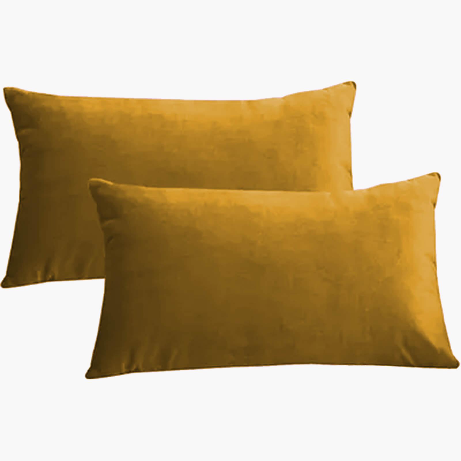 Velvet 2-Piece Filled Cushion Set - 50x30 cms-household-cushionsandthrows-filledcushions-decorativecushions-image-2