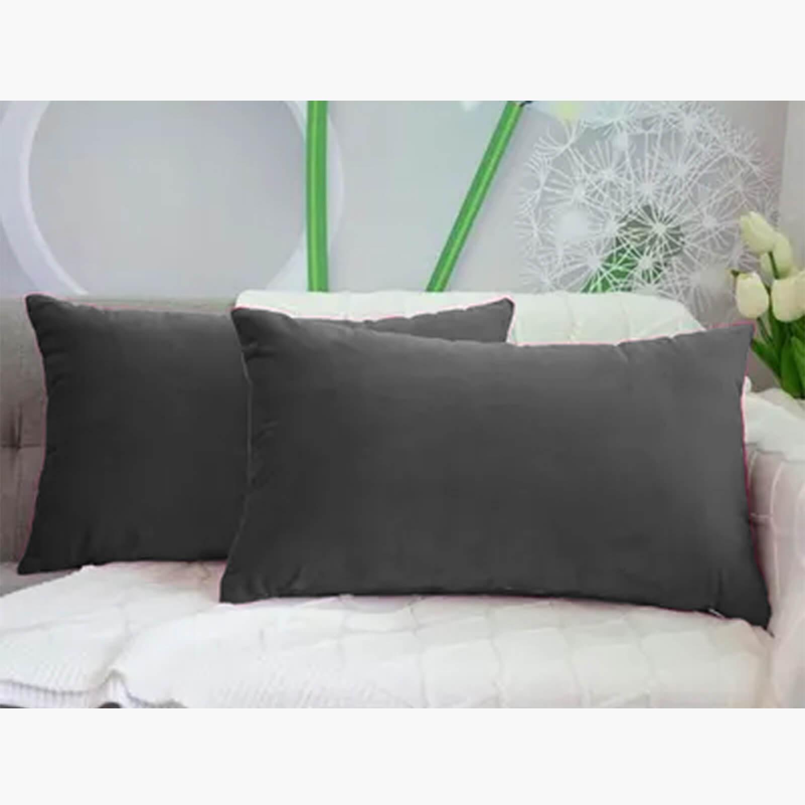 Velvet 2-Piece Filled Cushion Set - 50x30 cms-household-cushionsandthrows-filledcushions-decorativecushions-image-1