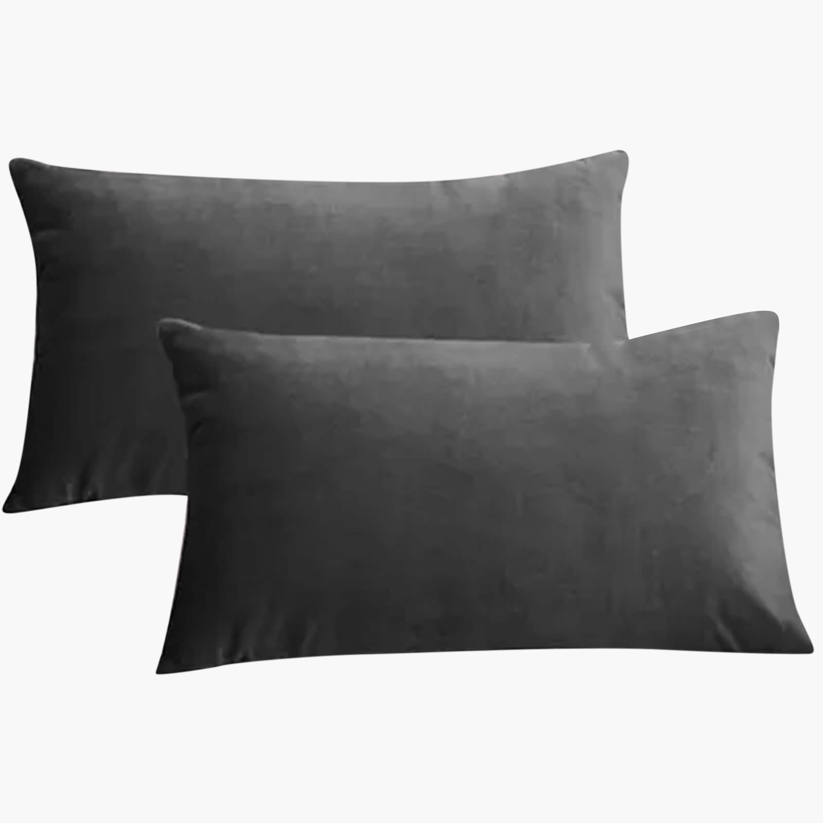 Velvet 2-Piece Filled Cushion Set - 50x30 cms-household-cushionsandthrows-filledcushions-decorativecushions-image-2