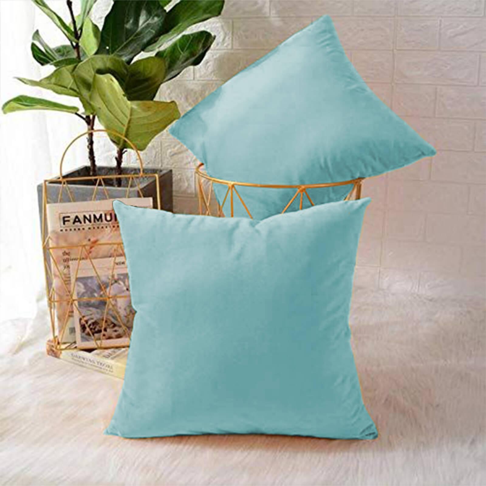 Velvet 2-Piece Filled Cushion Set - 45x45 cms-household-cushionsandthrows-filledcushions-decorativecushions-image-1