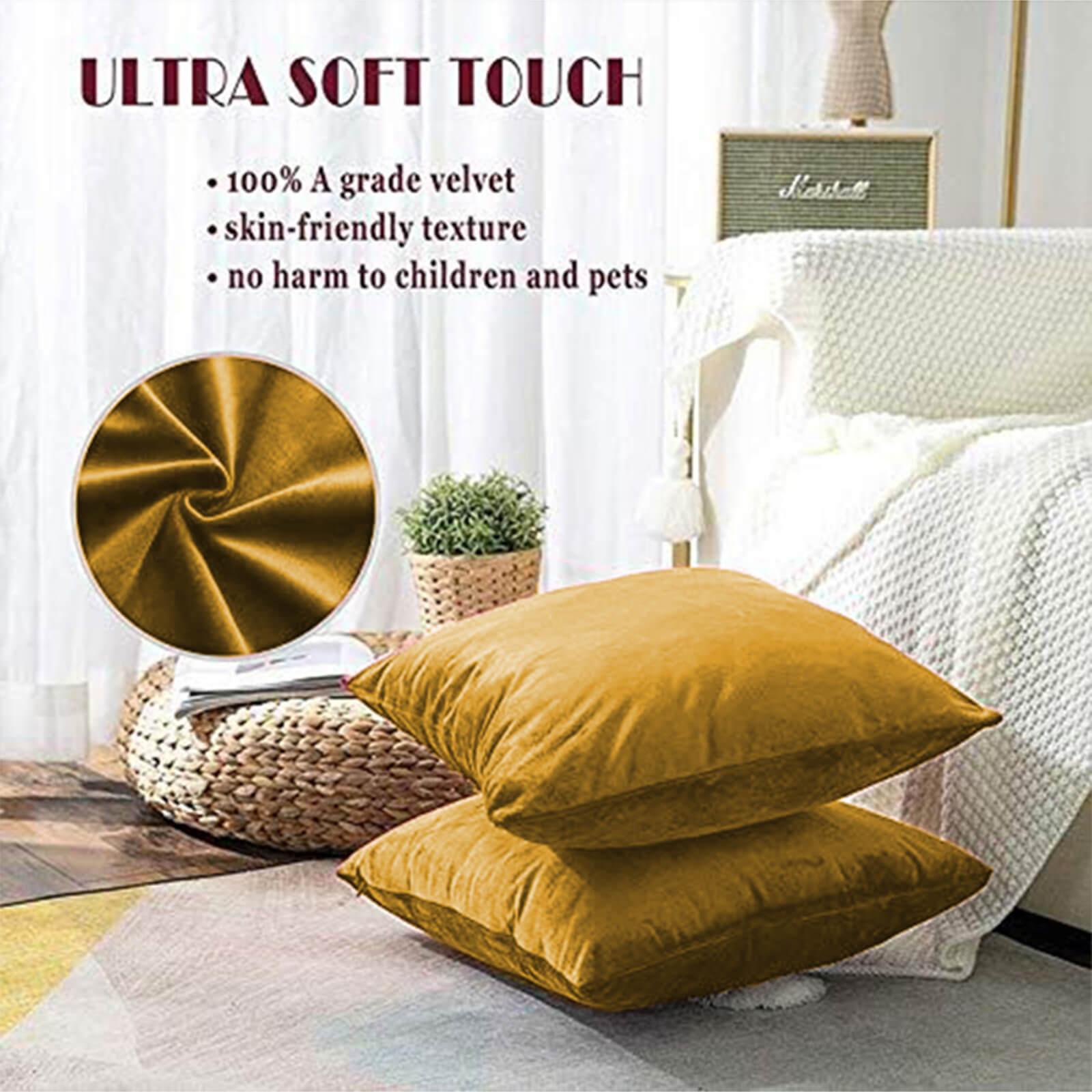 Velvet 2-Piece Filled Cushion Set - 45x45 cms-household-cushionsandthrows-filledcushions-decorativecushions-image-4