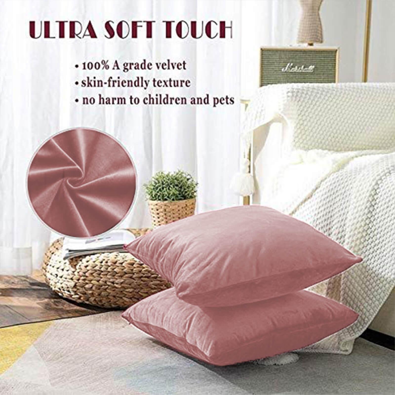 Velvet 2-Piece Filled Cushion Set - 65x65 cms-household-cushionsandthrows-filledcushions-decorativecushions-image-4