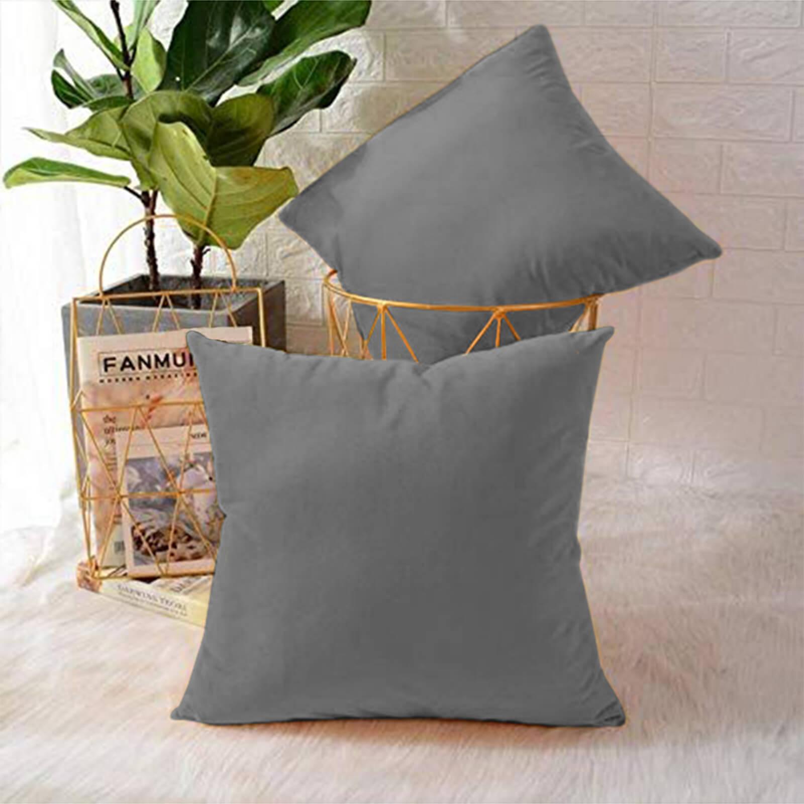 Velvet 2-Piece Filled Cushion Set - 65x65 cms-household-cushionsandthrows-filledcushions-decorativecushions-image-1