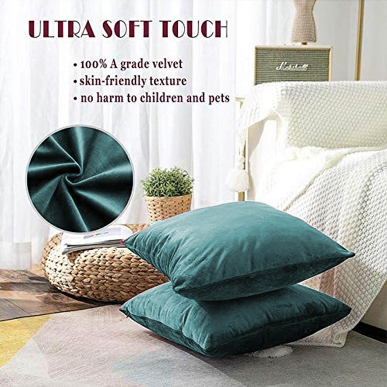 Velvet 2-Piece Filled Cushion Set - 65x65 cms-household-cushionsandthrows-filledcushions-decorativecushions-image-4