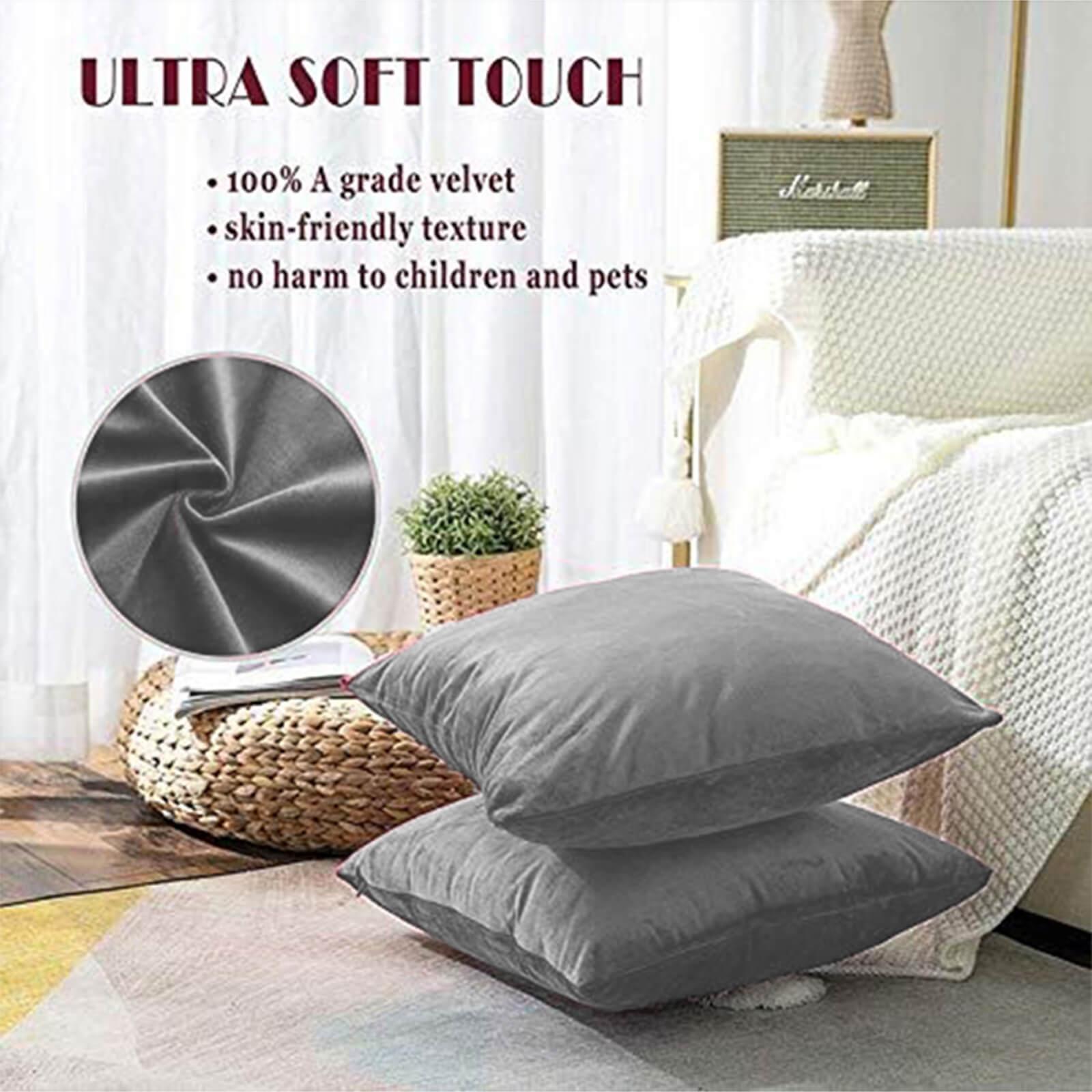 Velvet 2-Piece Filled Cushion Set - 65x65 cms-household-cushionsandthrows-filledcushions-decorativecushions-image-4