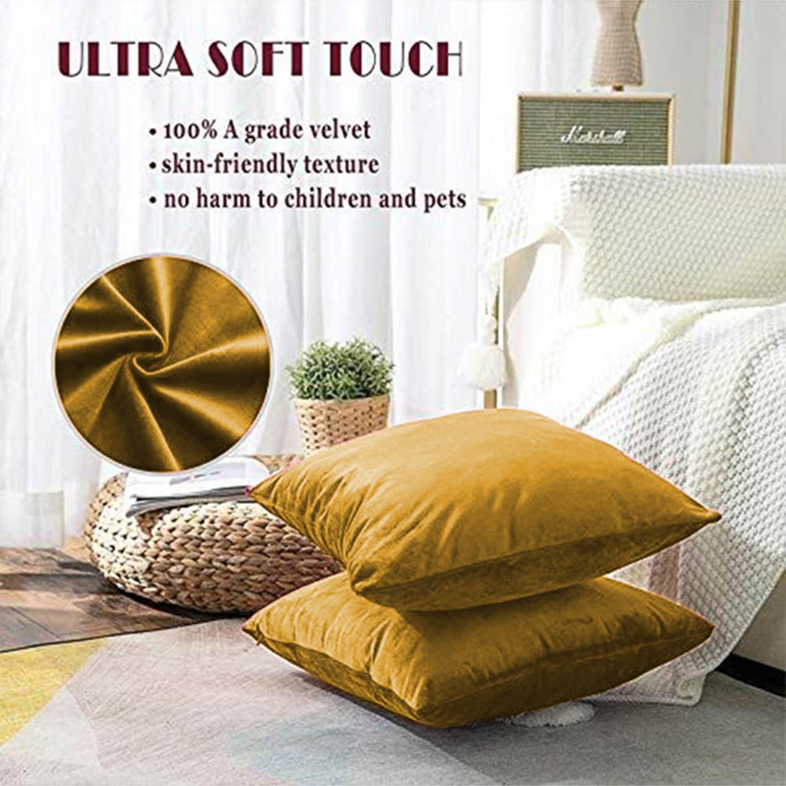 Velvet 2-Piece Filled Cushion Set - 65x65 cms-household-cushionsandthrows-filledcushions-decorativecushions-image-4