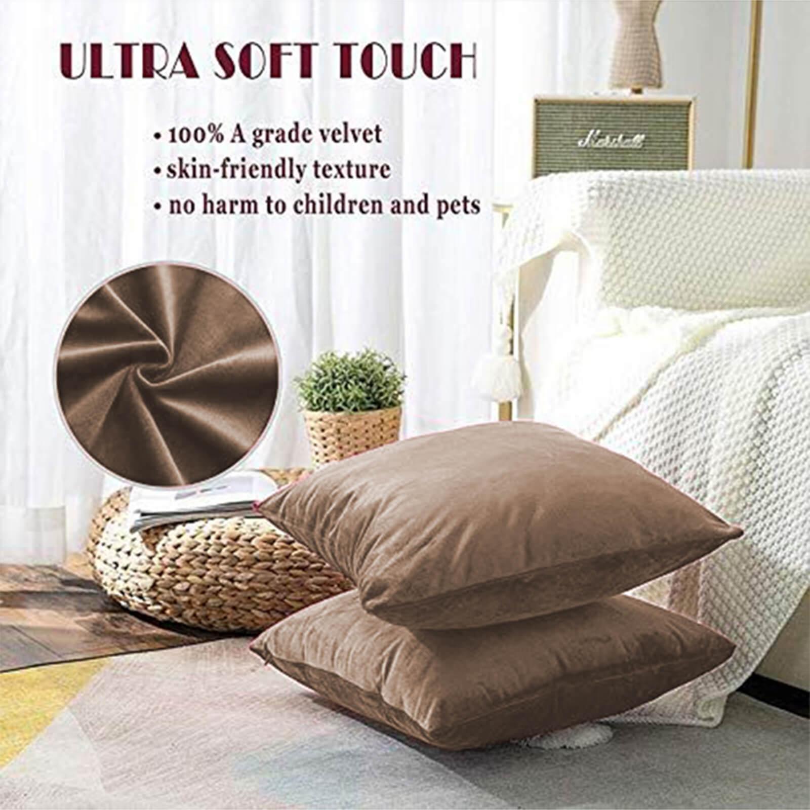 Velvet 2-Piece Filled Cushion Set - 65x65 cms-household-cushionsandthrows-filledcushions-decorativecushions-image-4