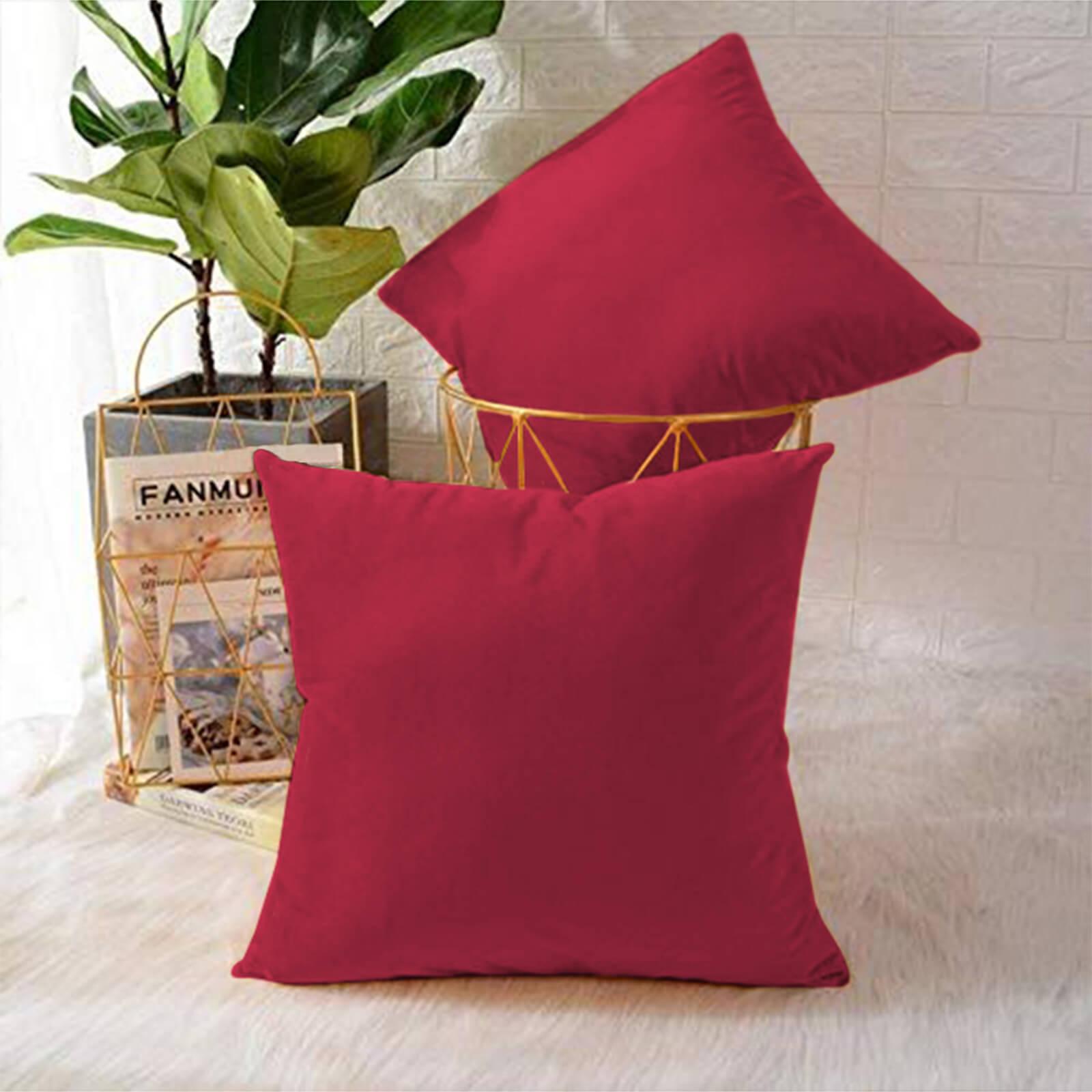 Velvet 2-Piece Filled Cushion Set - 65x65 cms-household-cushionsandthrows-filledcushions-decorativecushions-image-1