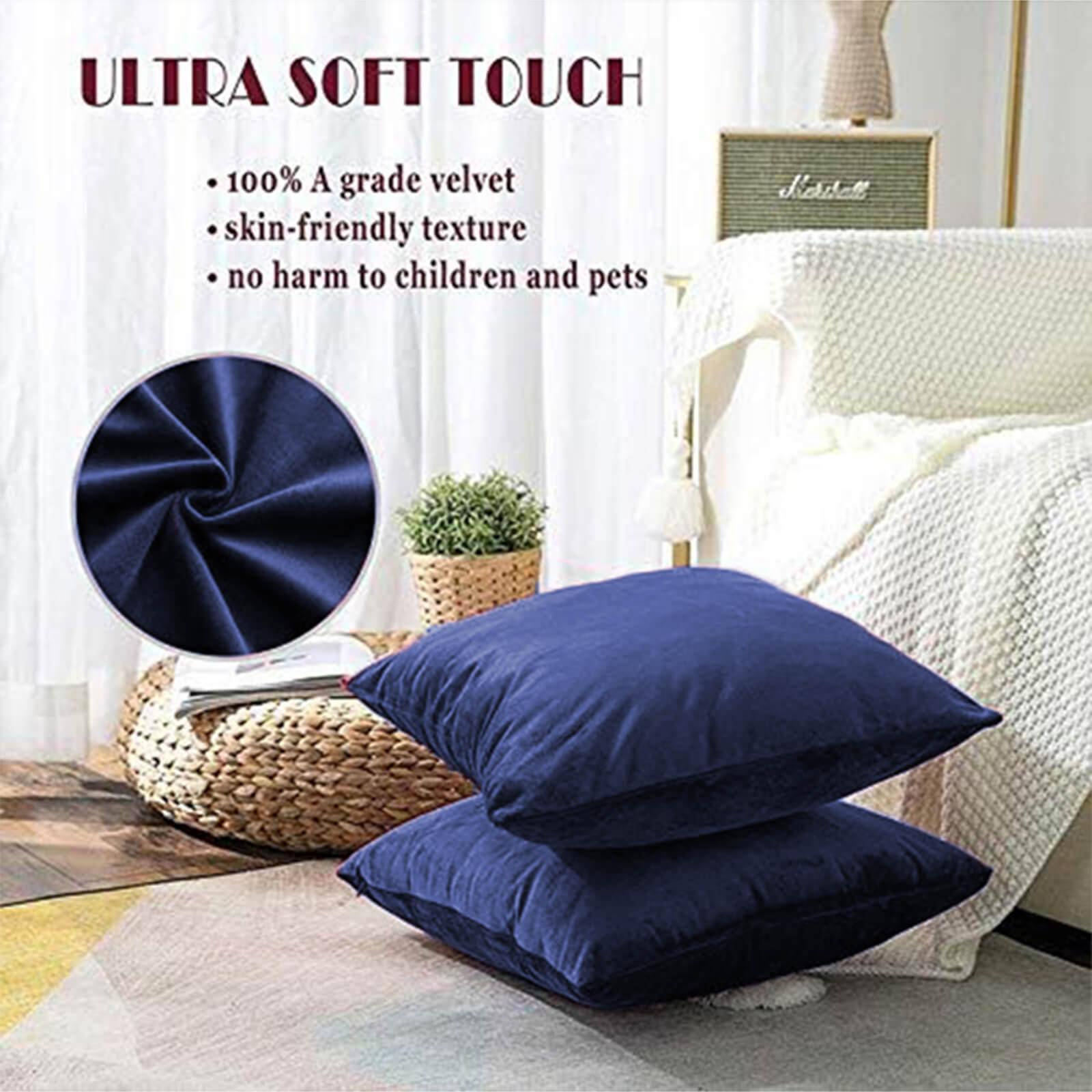 Velvet 2-Piece Decorative Cushion Set - 65x65 cms-household-cushionsandthrows-filledcushions-decorativecushions-image-2