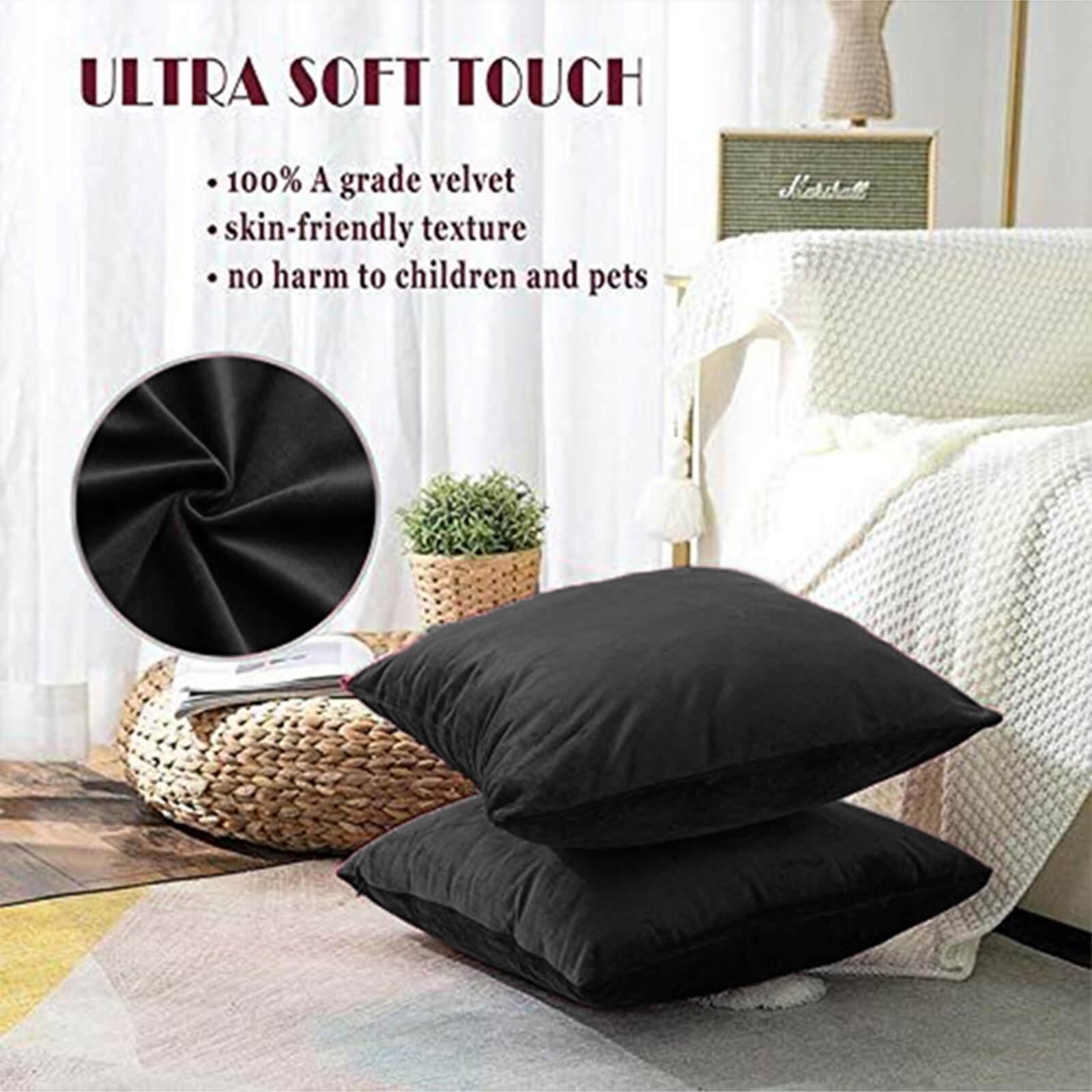 Velvet 2-Piece Decorative Cushion Set - 65x65 cms-household-cushionsandthrows-filledcushions-decorativecushions-image-2
