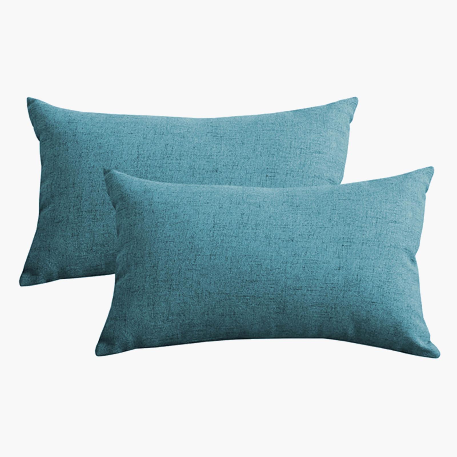 Decorative 2-Piece Linen Cushion Set - 50x30 cms-household-cushionsandthrows-filledcushions-decorativecushions-image-2