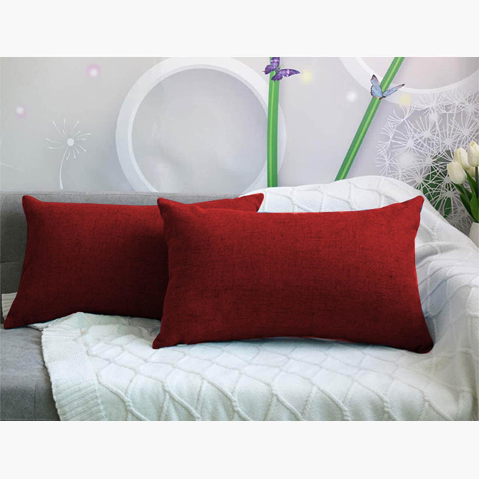 Decorative 2-Piece Linen Cushion Set - 50x30 cms-household-cushionsandthrows-filledcushions-decorativecushions-image-1