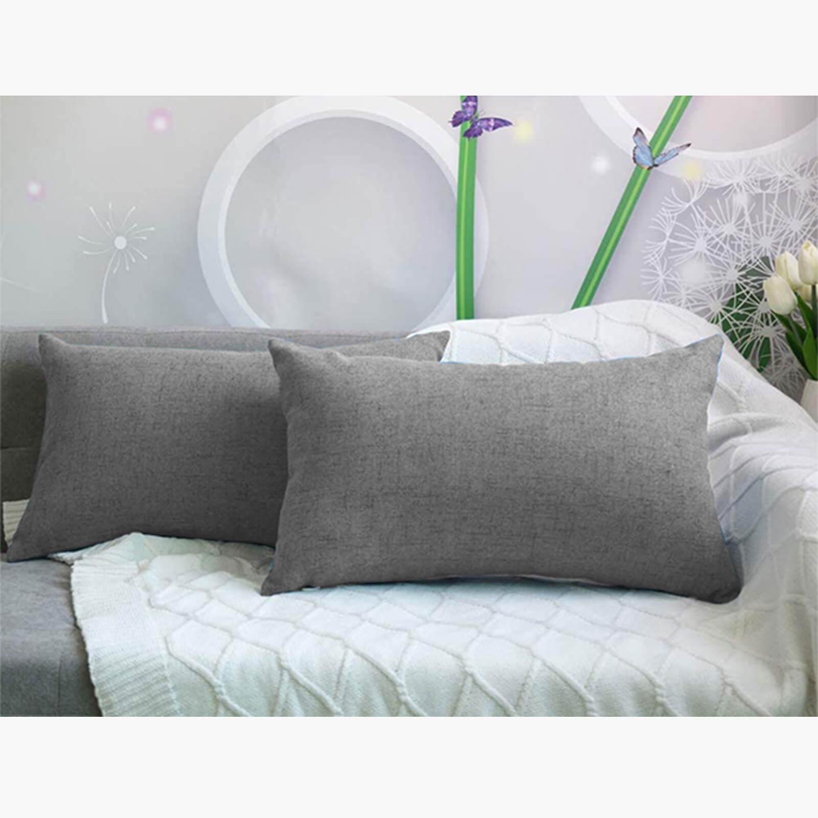 Decorative 2-Piece Linen Cushion Set - 50x30 cms-household-cushionsandthrows-filledcushions-decorativecushions-image-1
