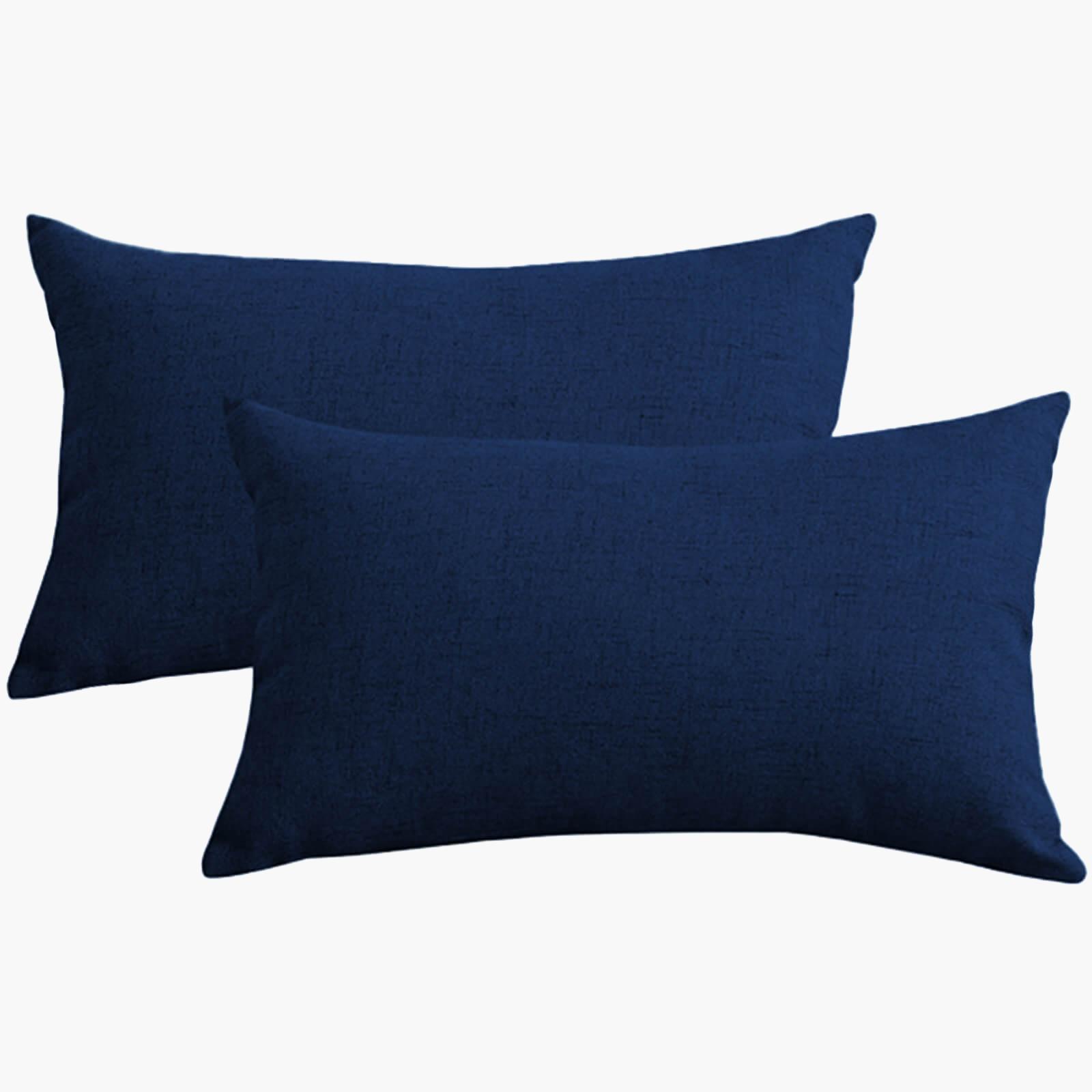 Decorative 2-Piece Linen Cushion Set - 50x30 cms-household-cushionsandthrows-filledcushions-decorativecushions-image-2