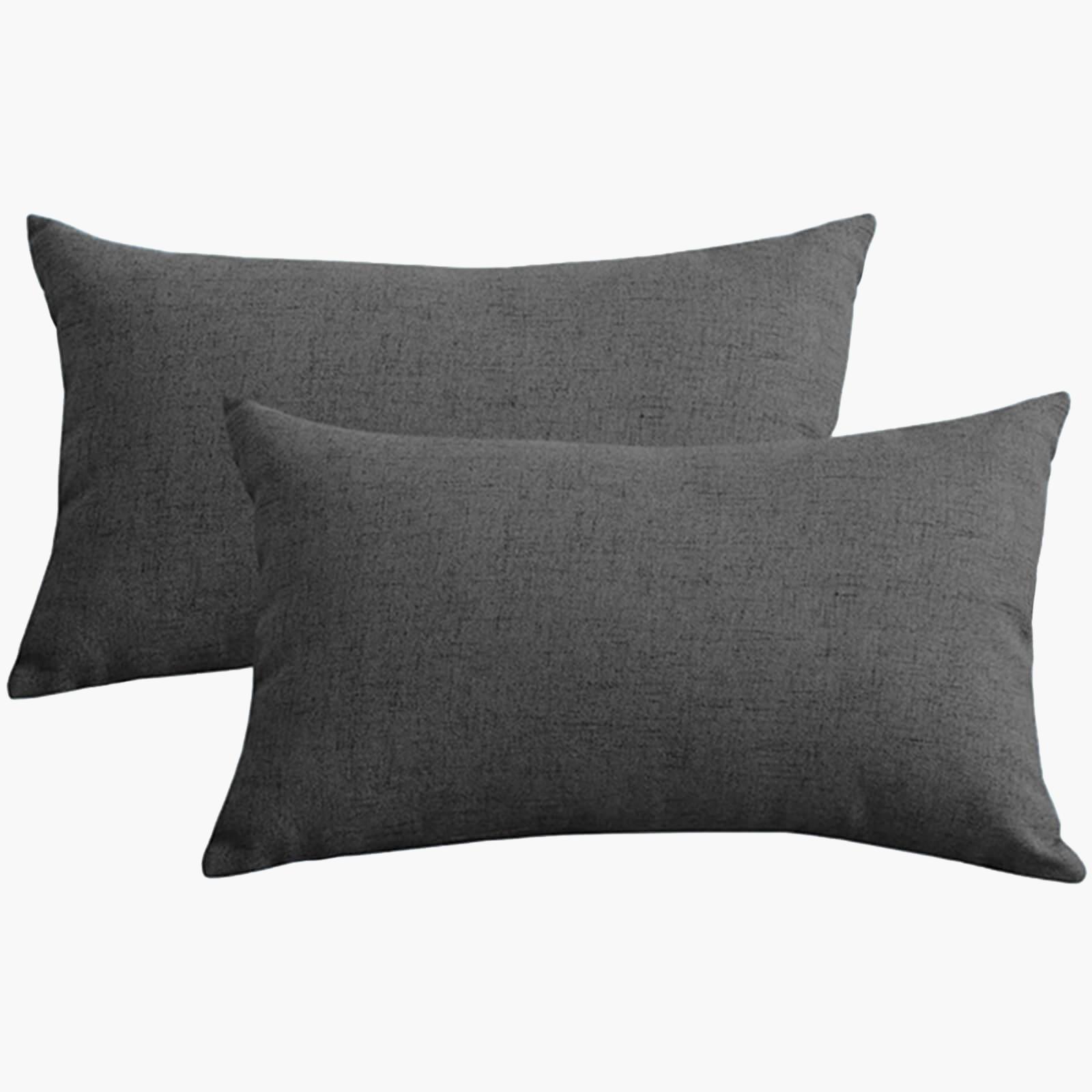 Decorative 2-Piece Linen Cushion Set - 50x30 cms-household-cushionsandthrows-filledcushions-decorativecushions-image-2