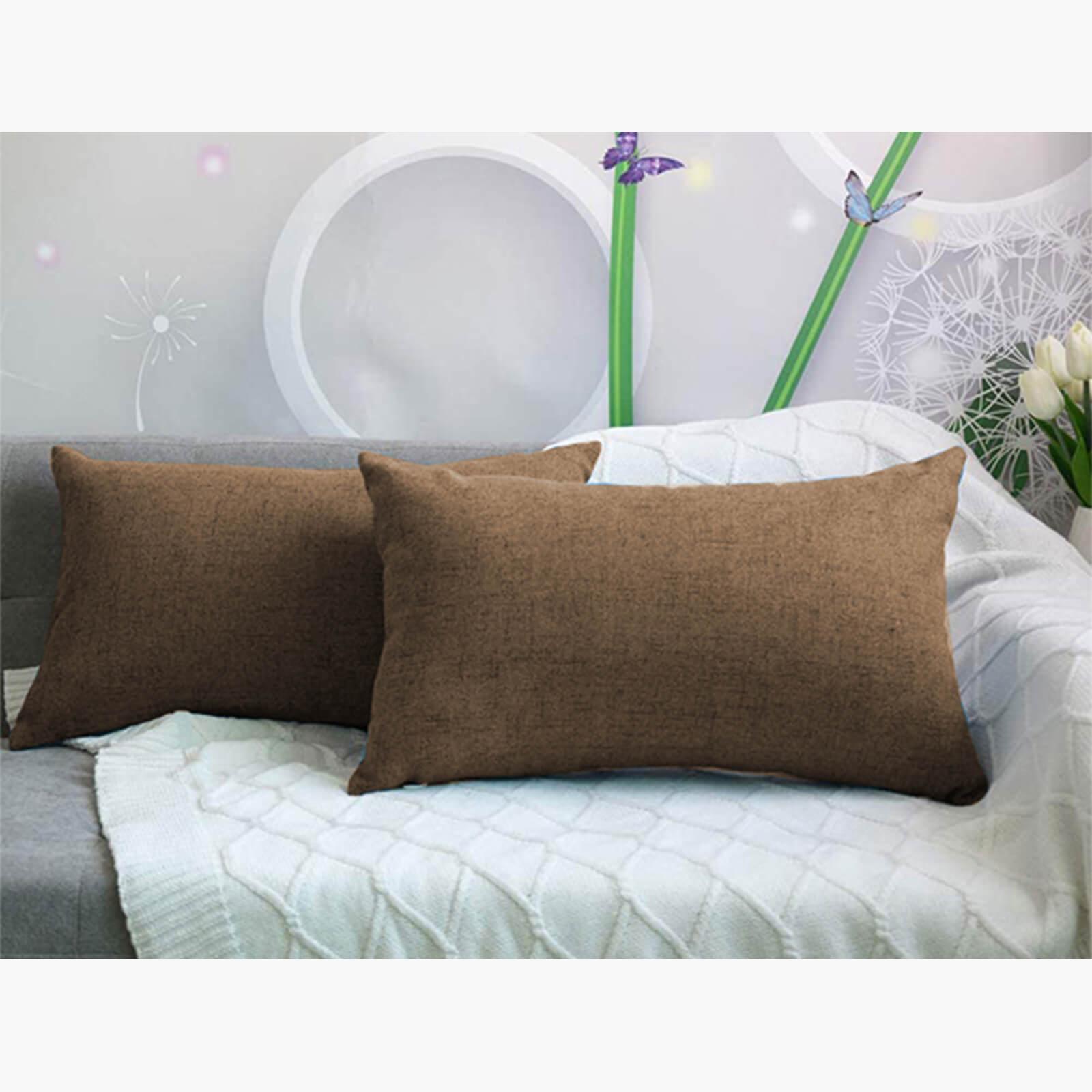 Decorative 2-Piece Linen Cushion Set - 50x30 cms-household-cushionsandthrows-filledcushions-decorativecushions-image-1