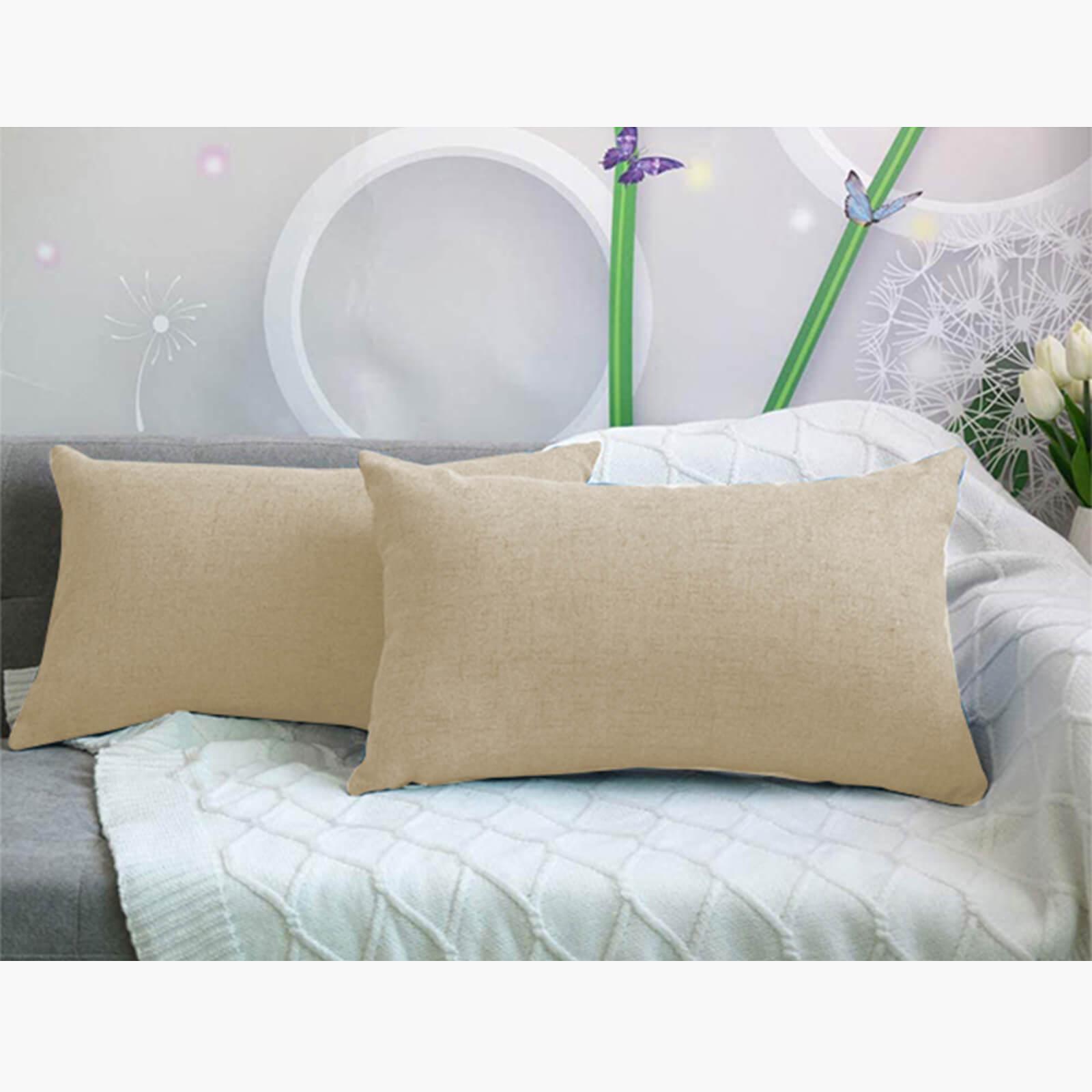 Decorative 2-Piece Linen Cushion Set - 50x30 cms-household-cushionsandthrows-filledcushions-decorativecushions-image-1
