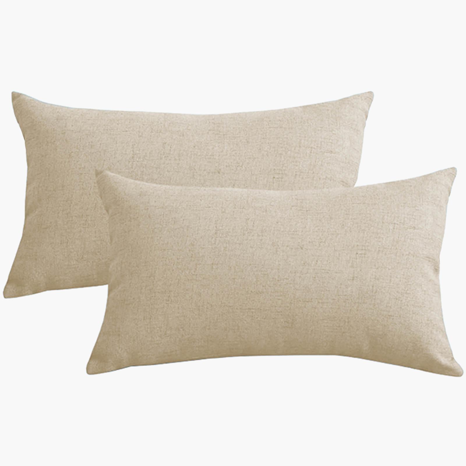 Decorative 2-Piece Linen Cushion Set - 50x30 cms-household-cushionsandthrows-filledcushions-decorativecushions-image-2