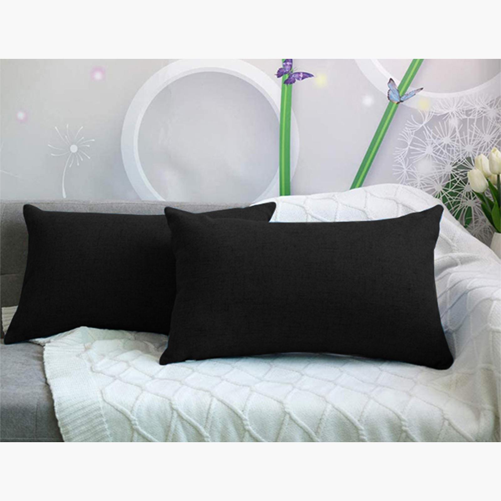 Decorative 2-Piece Linen Cushion Set - 50x30 cms-household-cushionsandthrows-filledcushions-decorativecushions-image-1