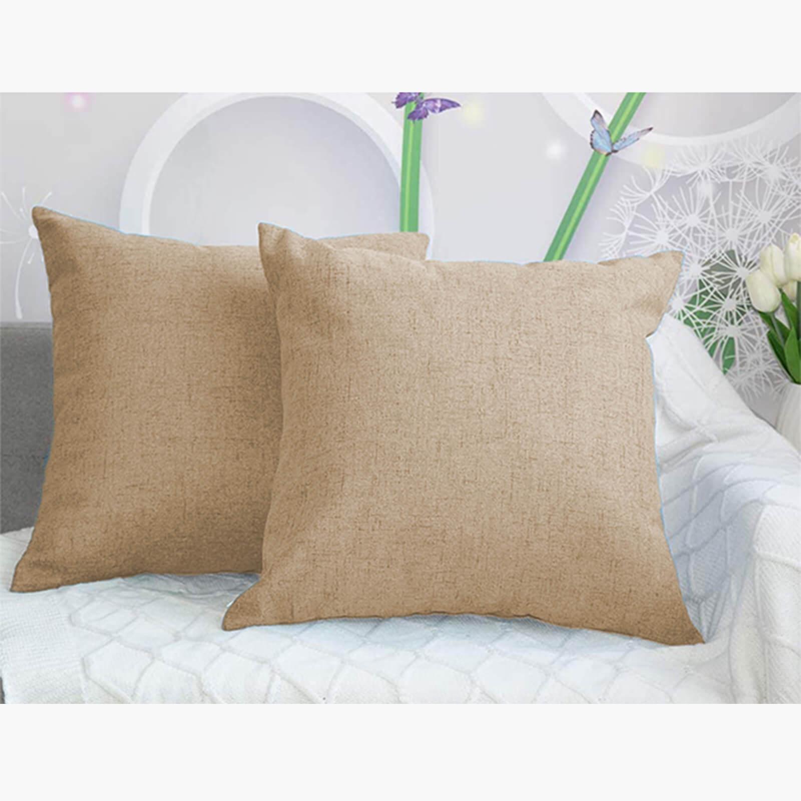 Decorative 2-Piece Linen Cushion Set - 45x45 cms-household-cushionsandthrows-filledcushions-decorativecushions-image-1