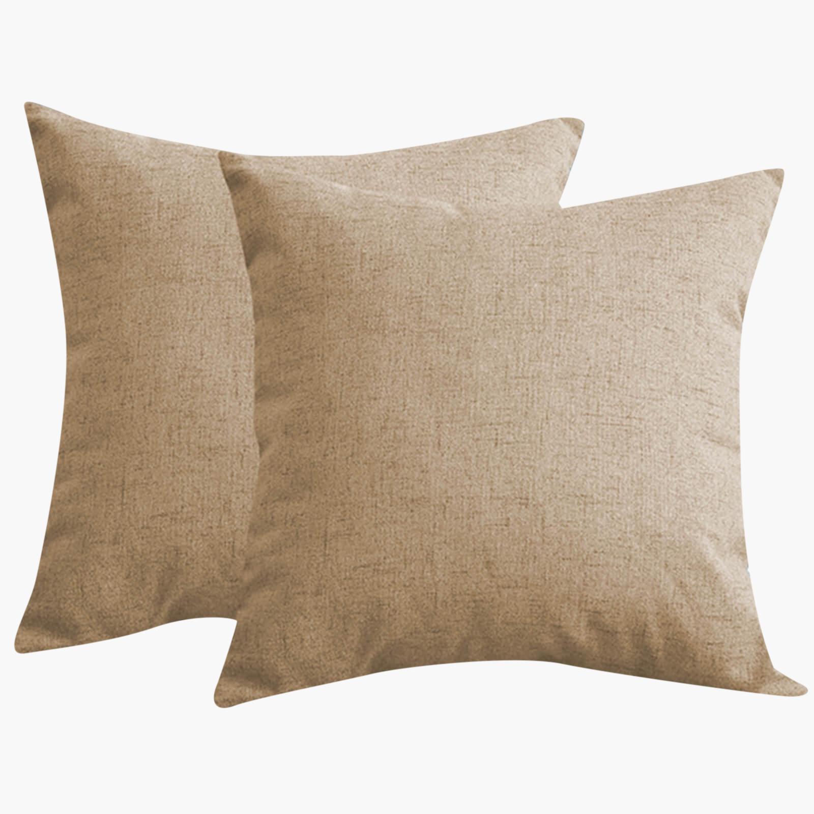 Decorative 2-Piece Linen Cushion Set - 45x45 cms-household-cushionsandthrows-filledcushions-decorativecushions-image-2