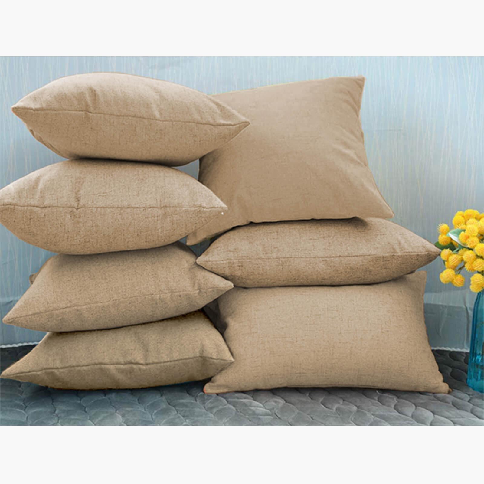 Decorative 2-Piece Linen Cushion Set - 45x45 cms-household-cushionsandthrows-filledcushions-decorativecushions-image-4