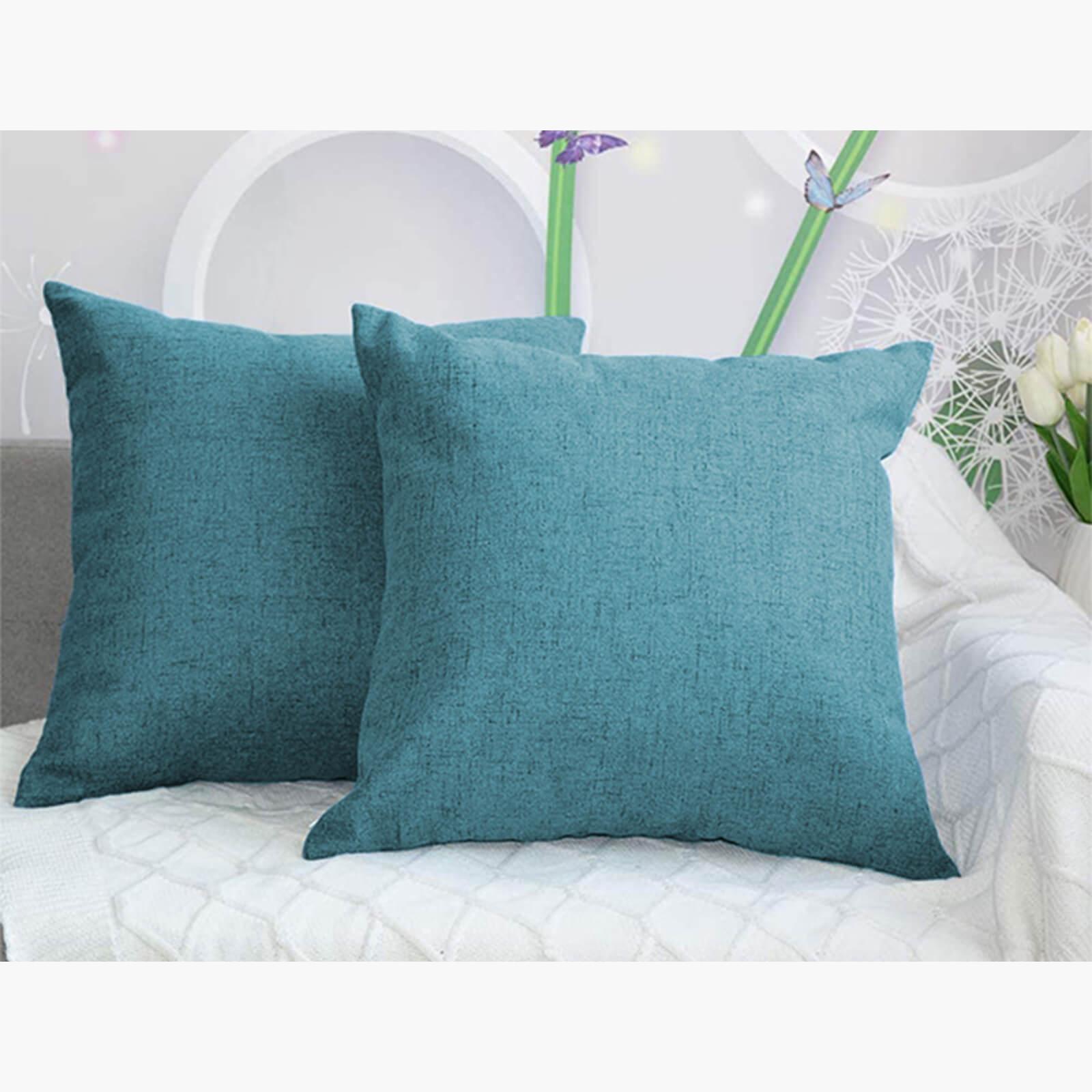 Decorative 2-Piece Linen Cushion Set - 45x45 cms-household-cushionsandthrows-filledcushions-decorativecushions-image-1