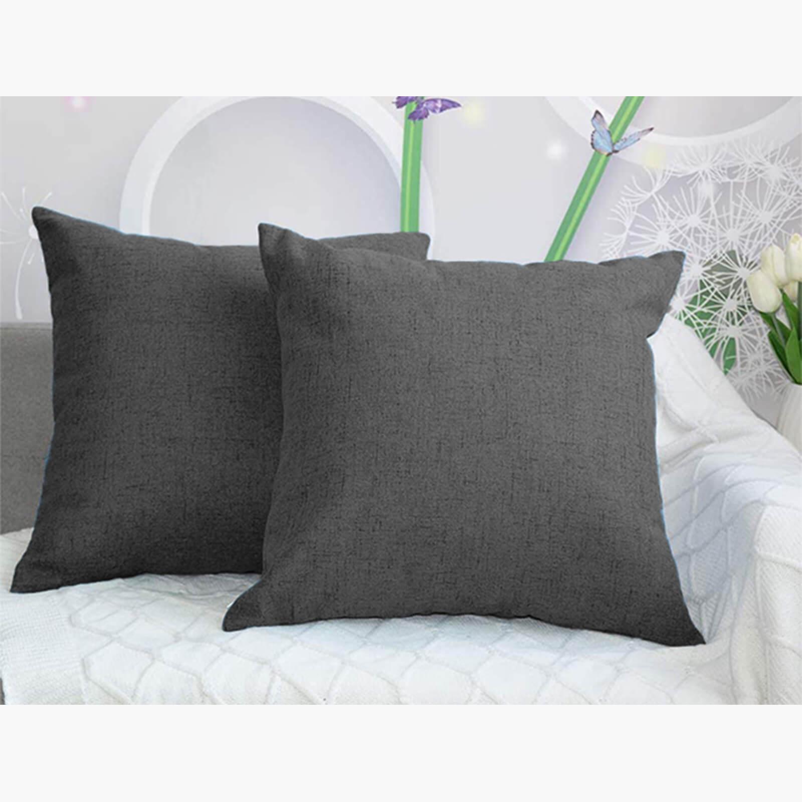Decorative 2-Piece Linen Soft Cushion Set - 45x45 cms-household-cushionsandthrows-filledcushions-decorativecushions-image-1