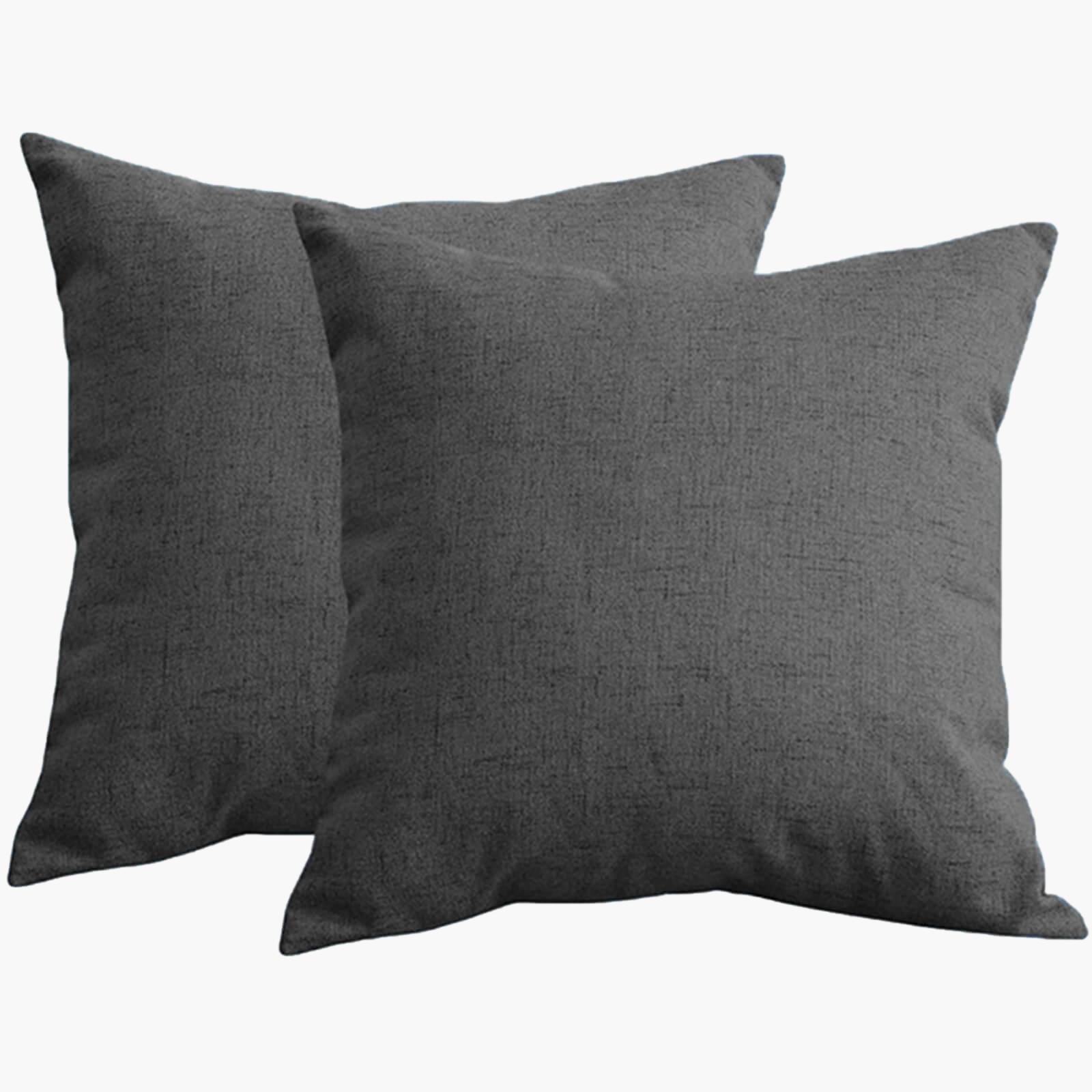 Decorative 2-Piece Linen Soft Cushion Set - 45x45 cms-household-cushionsandthrows-filledcushions-decorativecushions-image-2