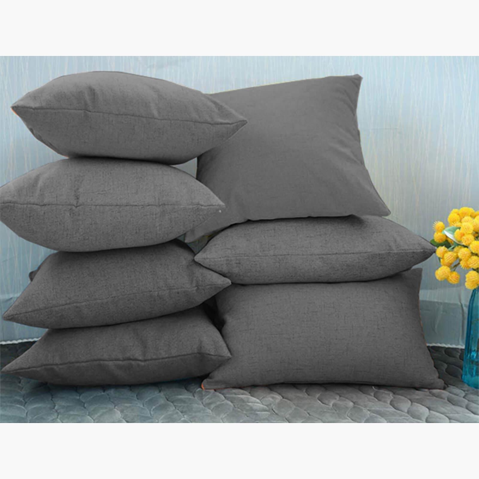 Decorative 2-Piece Linen Soft Cushion Set - 45x45 cms-household-cushionsandthrows-filledcushions-decorativecushions-image-4