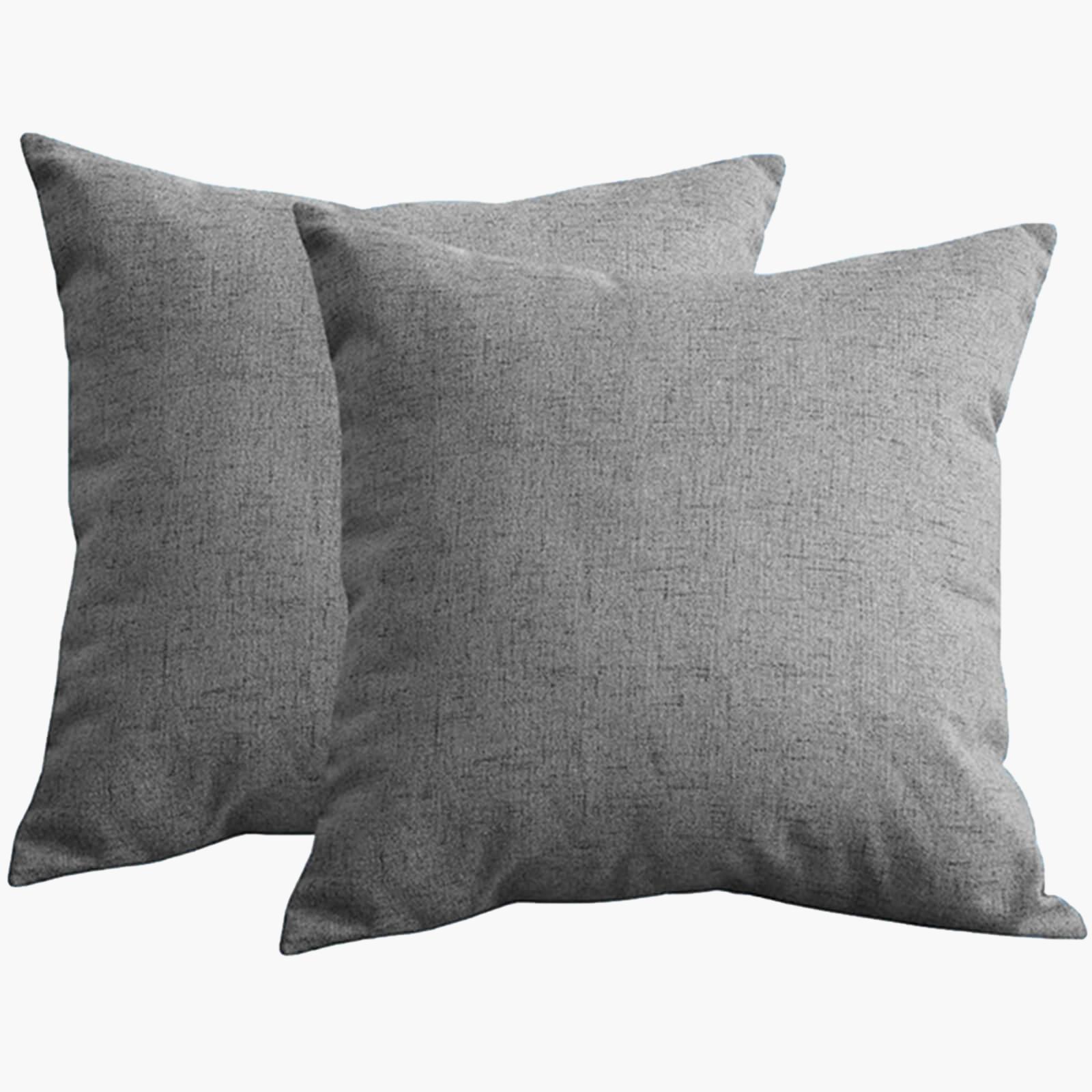 Decorative 2-Piece Linen Soft Cushion Set - 45x45 cms-household-cushionsandthrows-filledcushions-decorativecushions-image-2