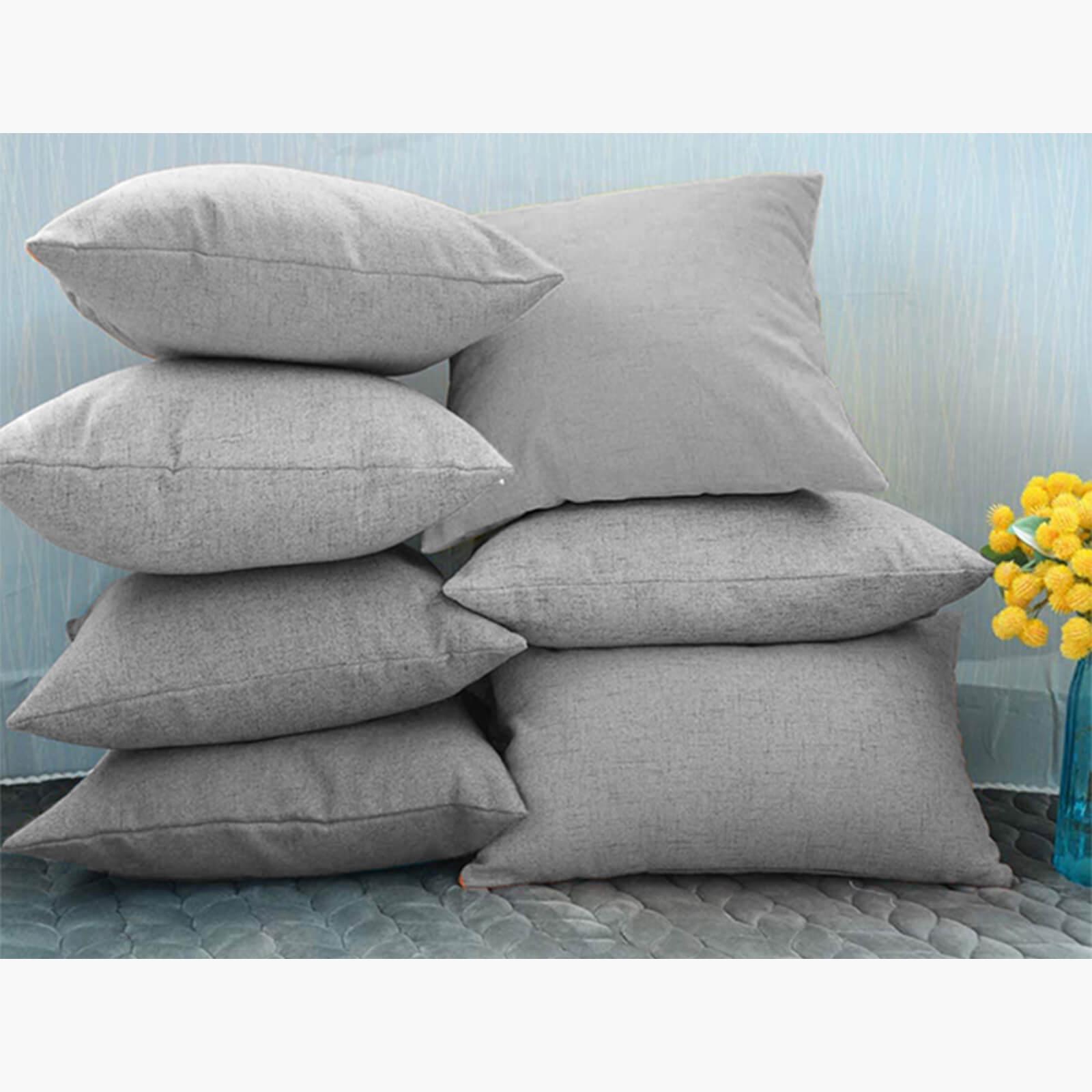 Decorative 2-Piece Linen Soft Cushion Set - 45x45 cms-household-cushionsandthrows-filledcushions-decorativecushions-image-4