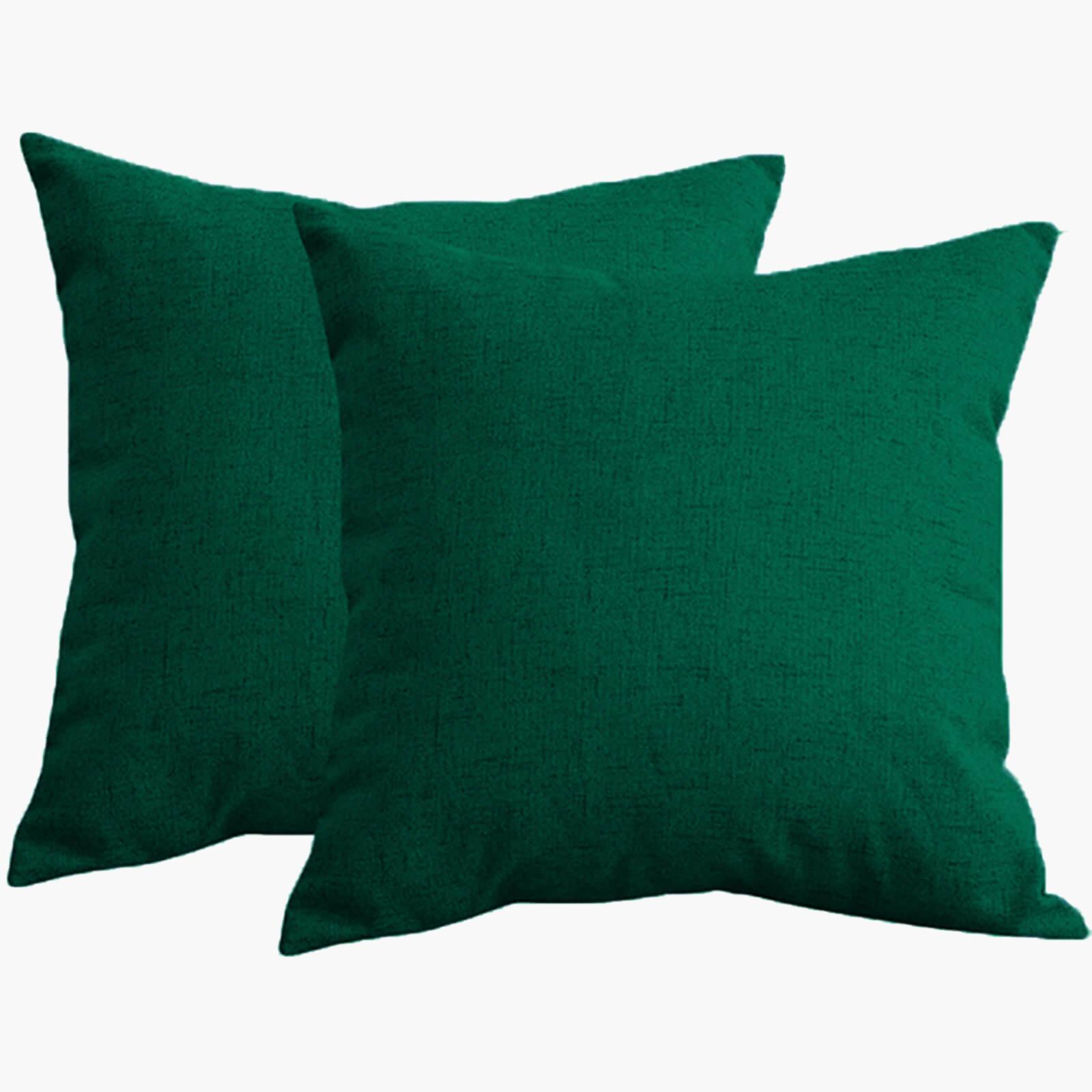 Solid 2-Piece Linen Filled Cushion Set - 45x45 cms-household-cushionsandthrows-filledcushions-decorativecushions-image-2