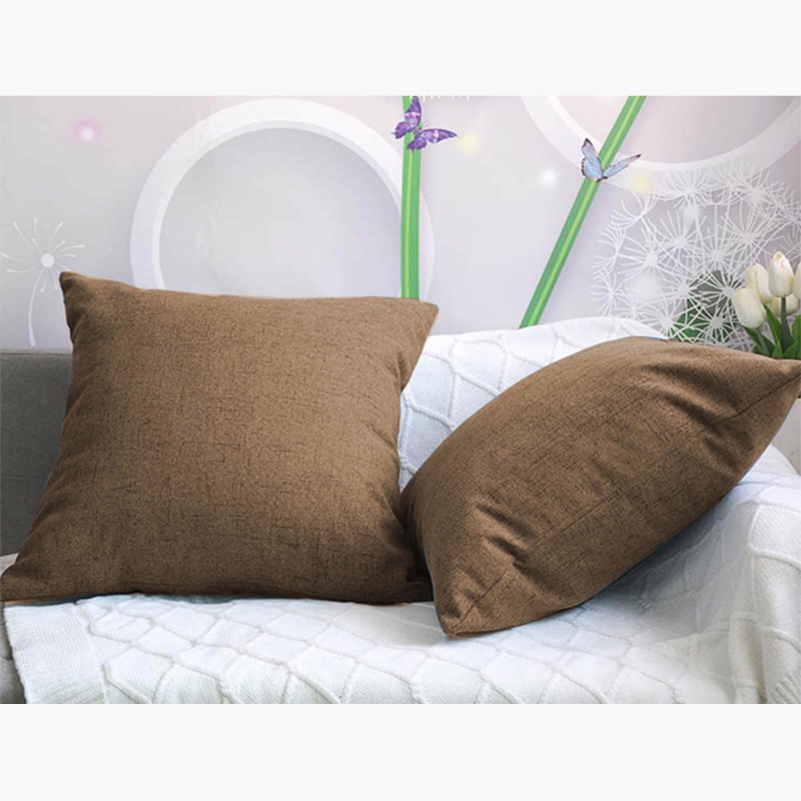 Solid 2-Piece Linen Filled Cushion Set - 45x45 cms-household-cushionsandthrows-filledcushions-decorativecushions-image-3