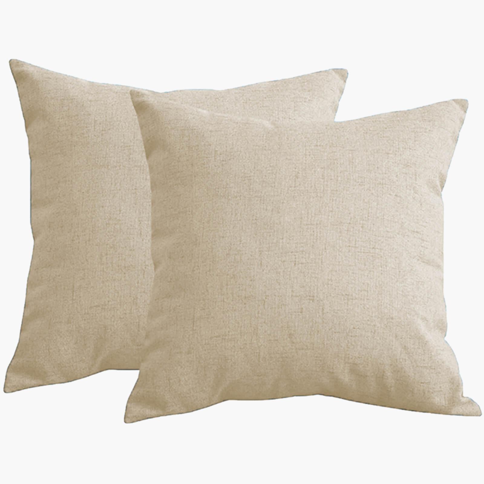 Solid 2-Piece Linen Filled Cushion Set - 65x65 cms-household-cushionsandthrows-filledcushions-decorativecushions-image-2