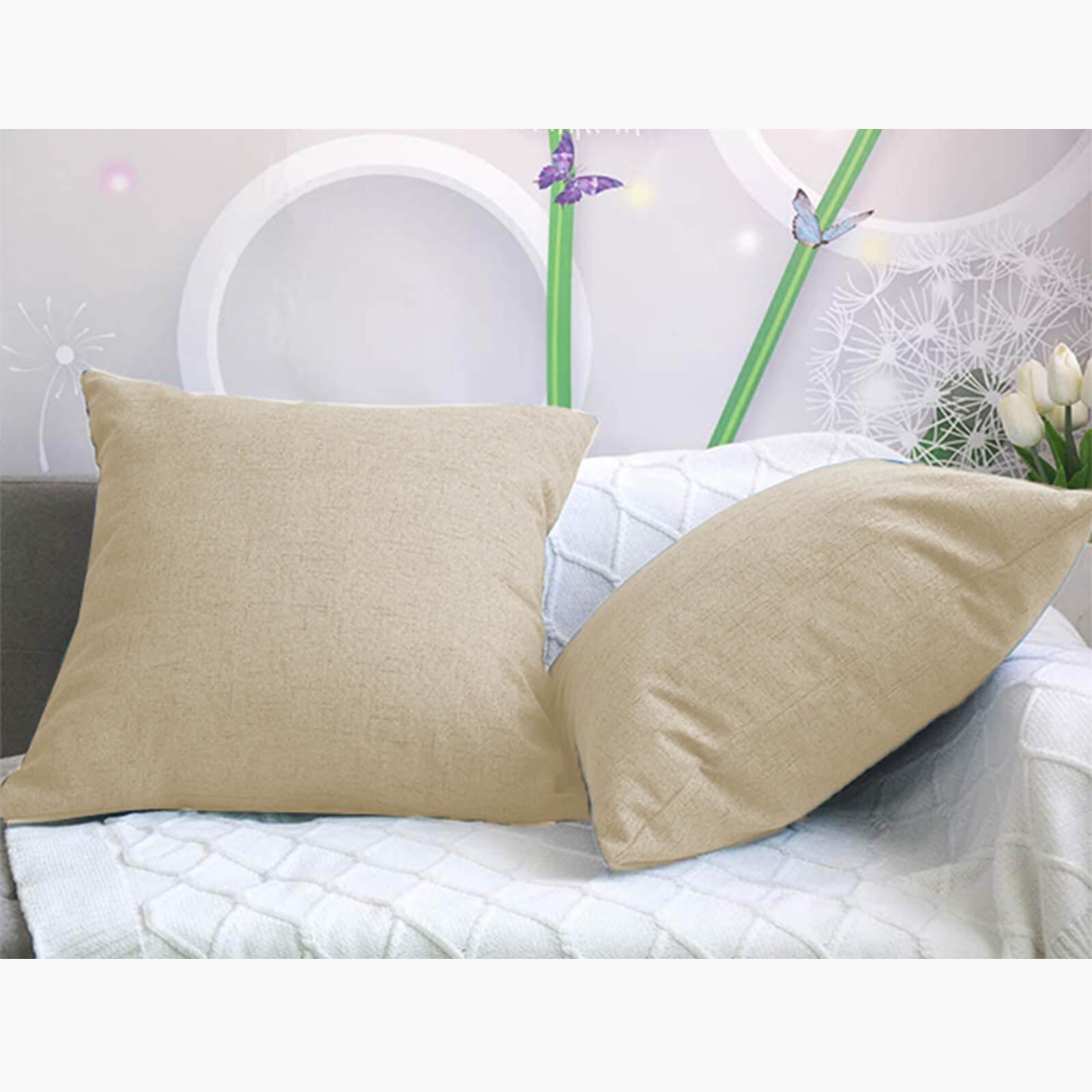Solid 2-Piece Linen Filled Cushion Set - 65x65 cms-household-cushionsandthrows-filledcushions-decorativecushions-image-3