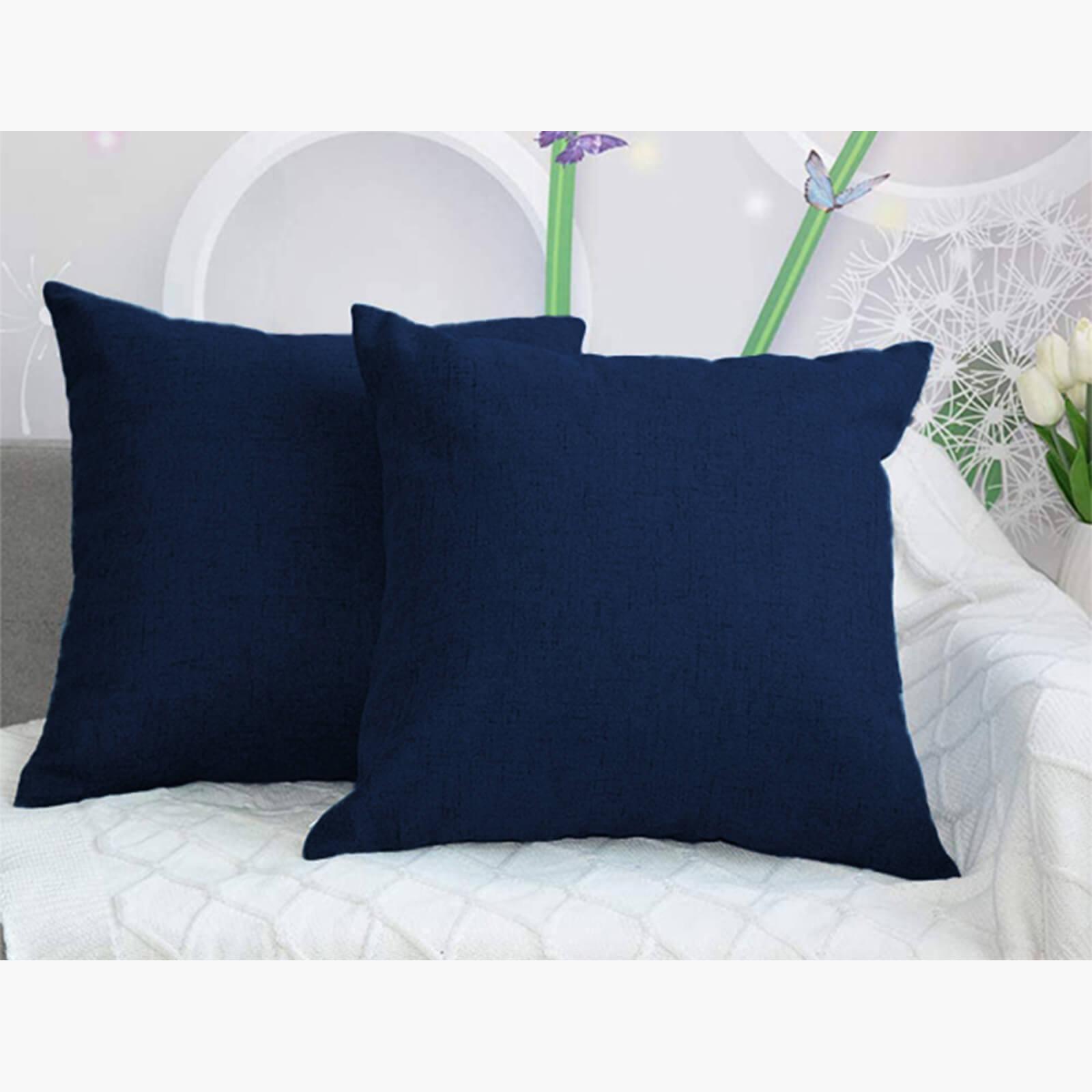 Decorative 2-Piece Linen Soft Cushion Set - 65x65 cms-household-cushionsandthrows-filledcushions-decorativecushions-image-1
