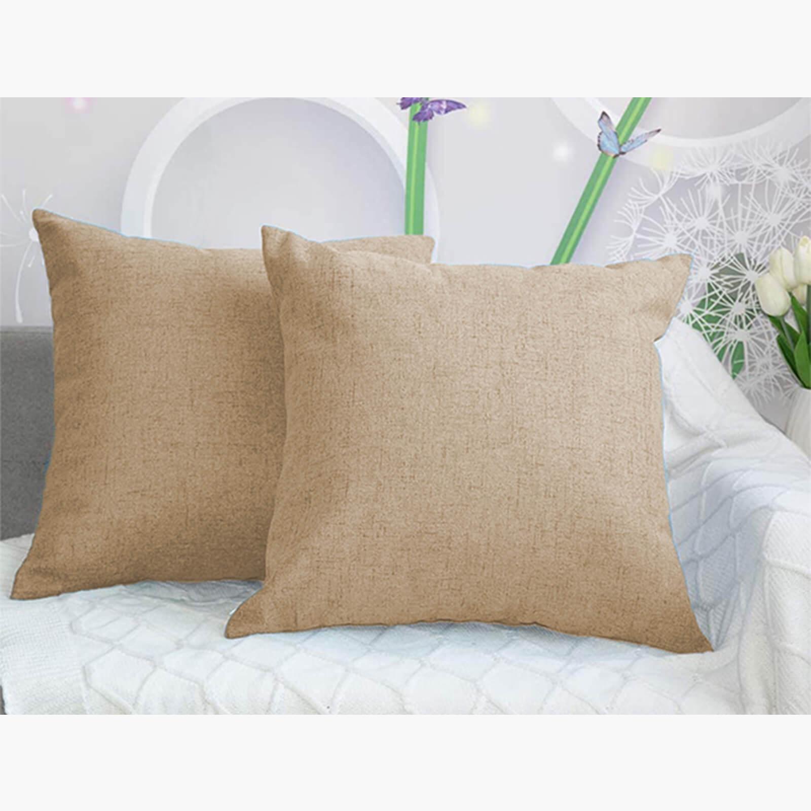 Solid 2-Piece Linen Filled Cushion Set - 65x65 cms-household-cushionsandthrows-filledcushions-decorativecushions-image-1