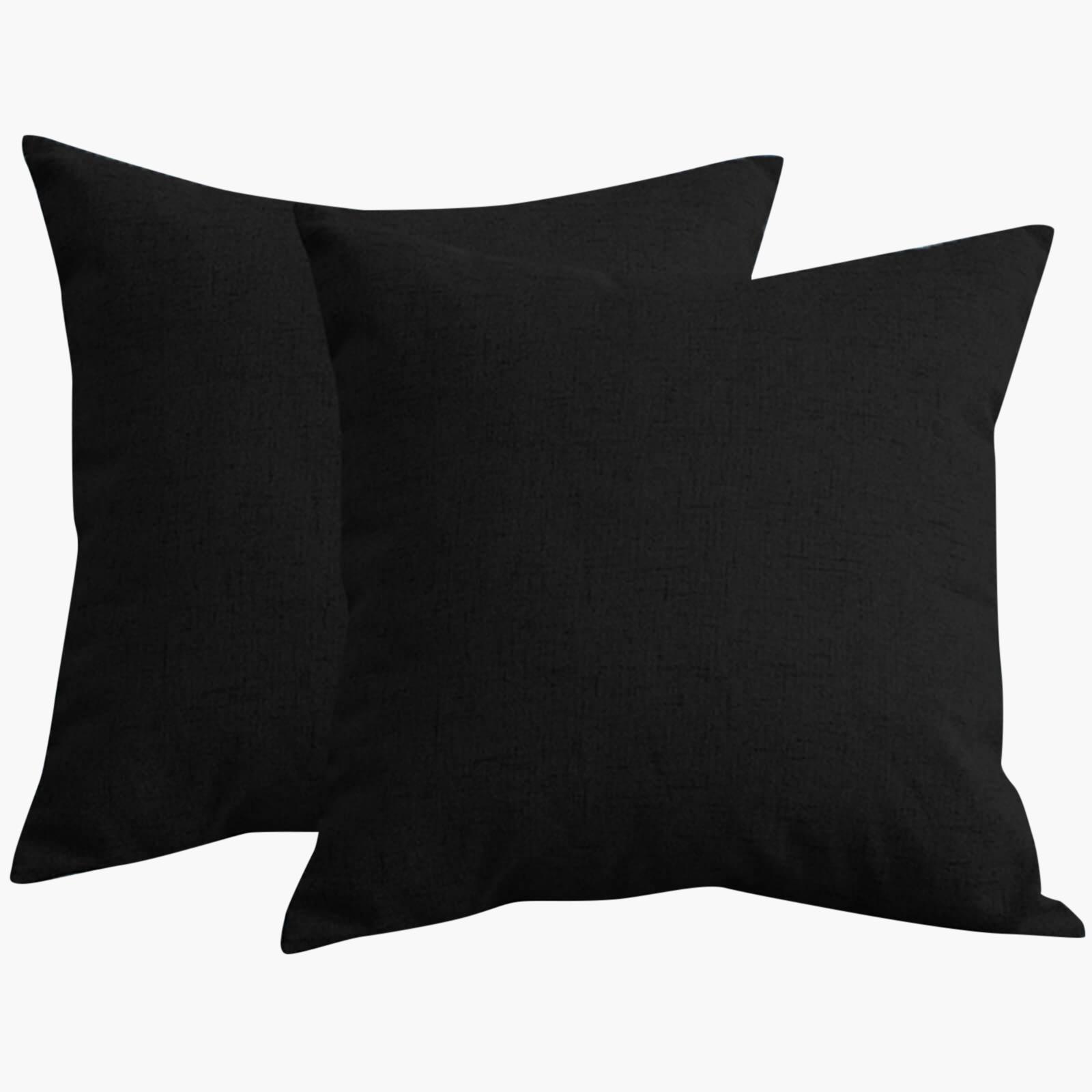 Solid 2-Piece Linen Filled Cushion Set - 65x65 cms-household-cushionsandthrows-filledcushions-decorativecushions-image-2