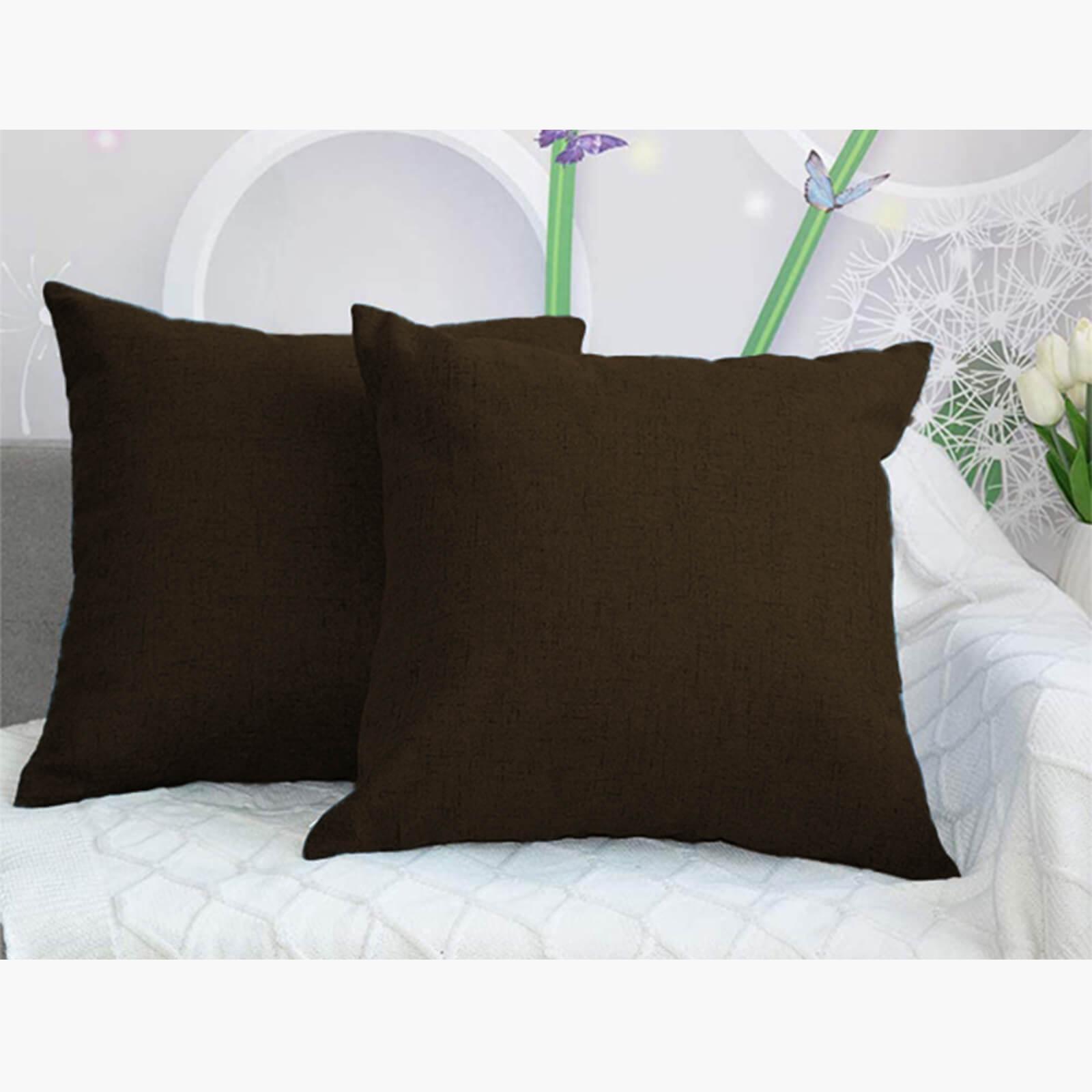 Solid 2-Piece Linen Soft Decorative Cushion Set - 65x65 cms-household-cushionsandthrows-filledcushions-decorativecushions-image-1