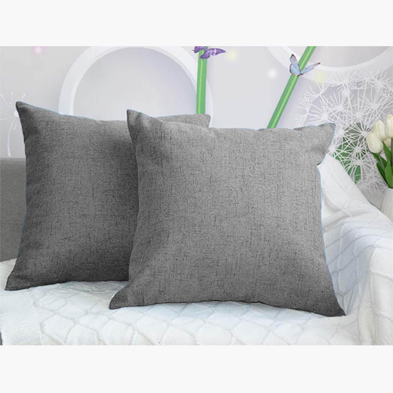 Decorative 2-Piece Linen Cushion Set - 65x65 cms-household-cushionsandthrows-filledcushions-decorativecushions-image-1