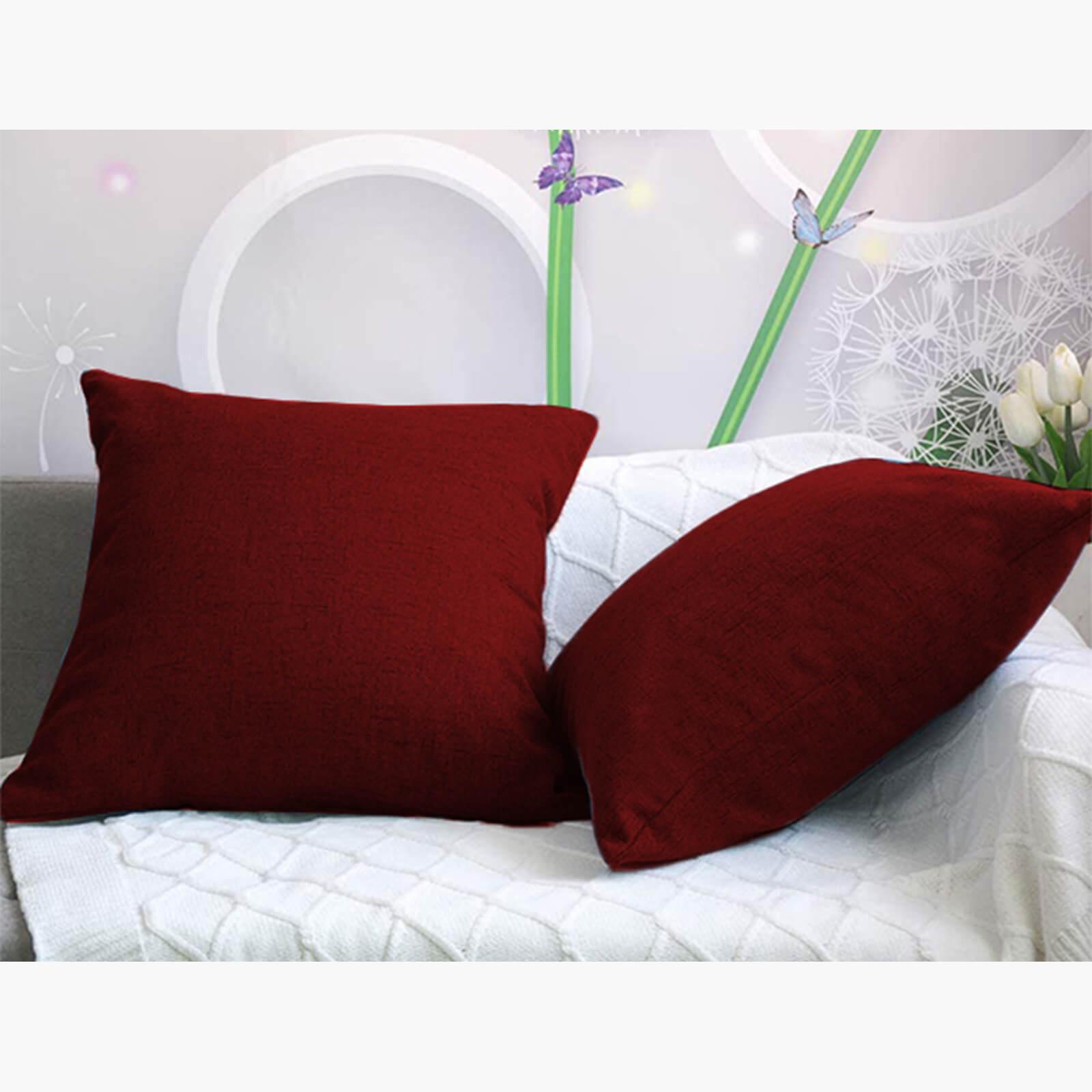 Solid 2-Piece Linen Filled Cushion Set - 65x65 cms-household-cushionsandthrows-filledcushions-decorativecushions-image-3