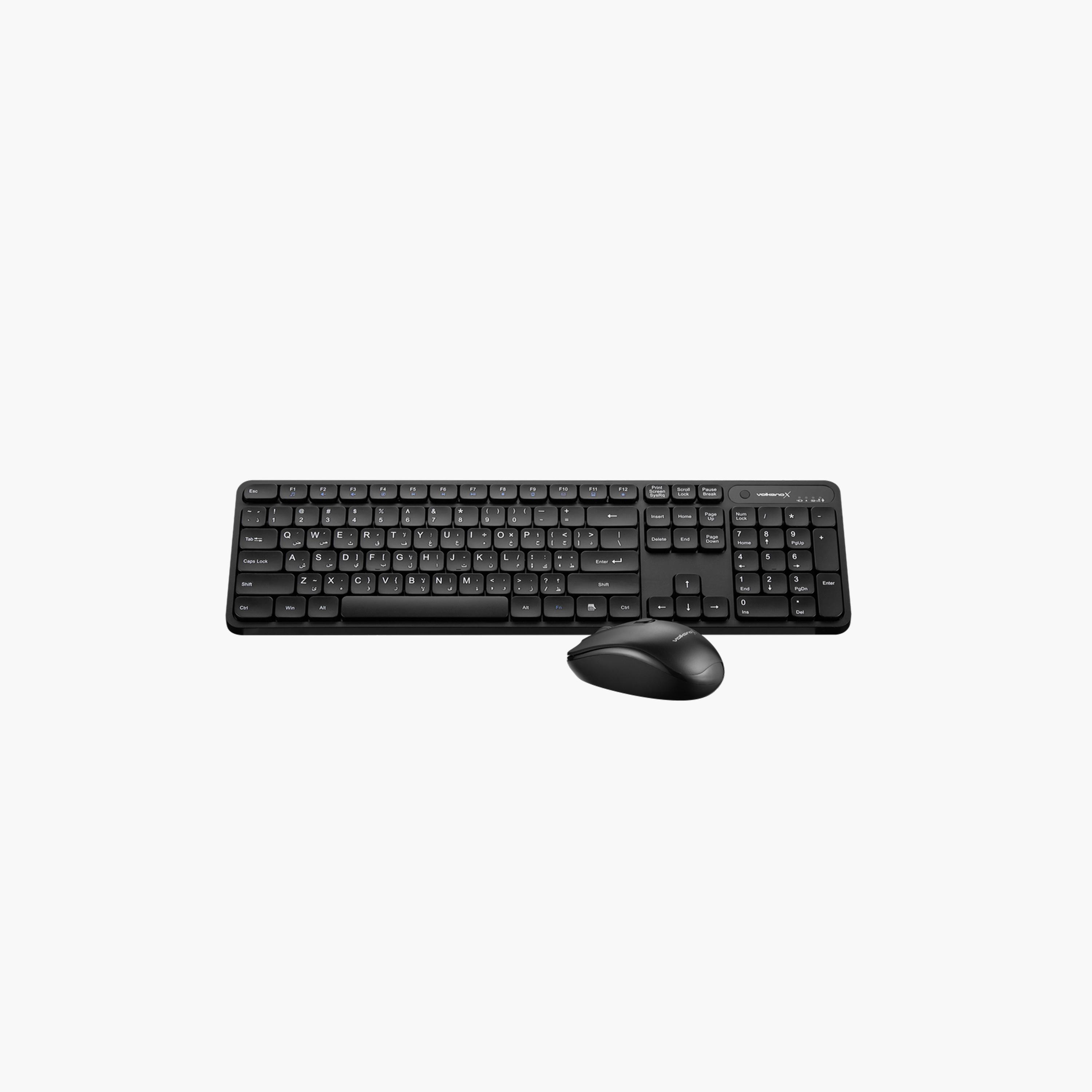 VolkanoX Garnet series Bluetooth Dual Mode Rechargeable Combo - Black (With Arabic + English language keyboard)-electronics-accessories-computeraccesories-image-1