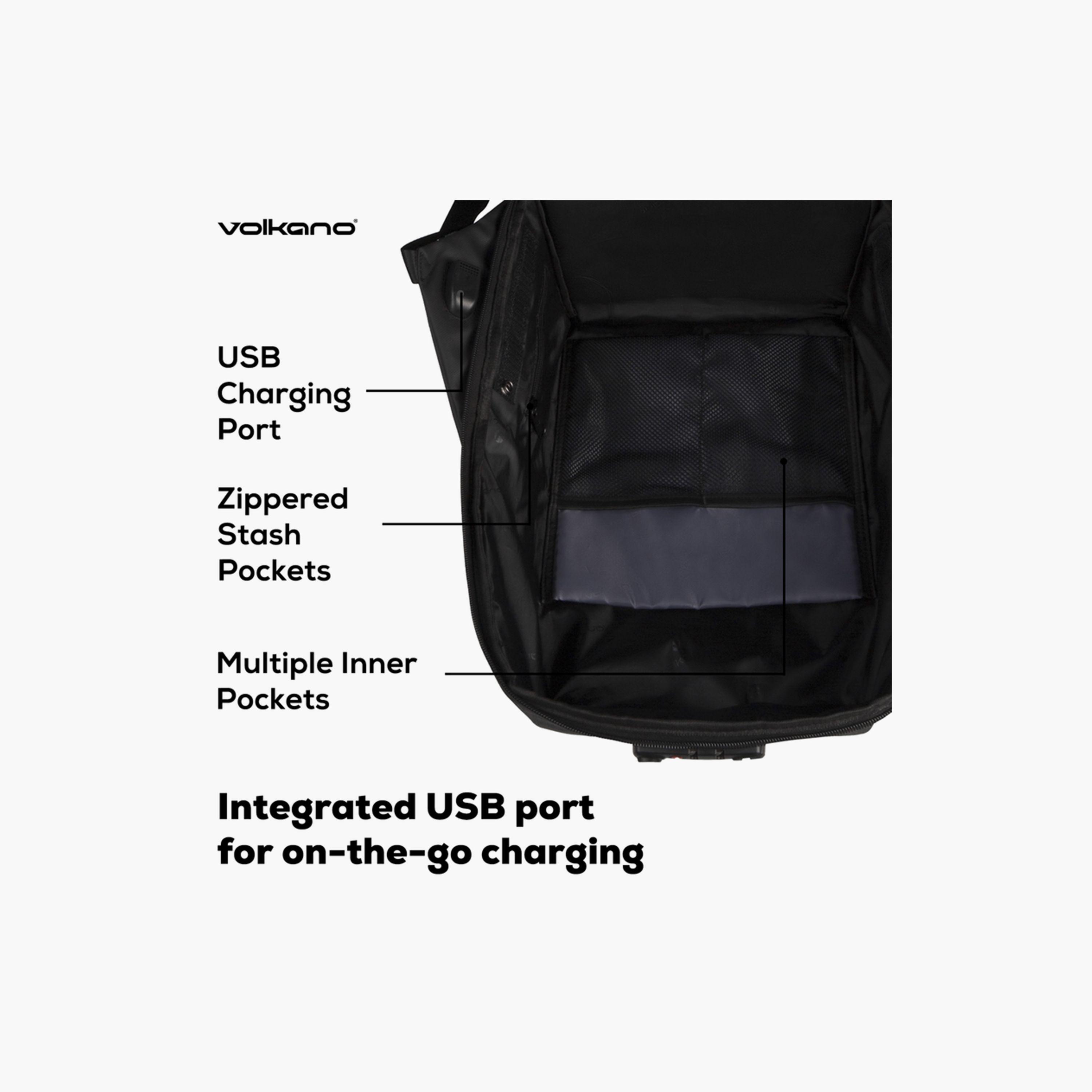 Volkano 15.6 Inches Laptop Bags Polyester Adjustable Shoulder Straps | VK-7081-BKCH-women-bagsandwallets-backpacks-image-3